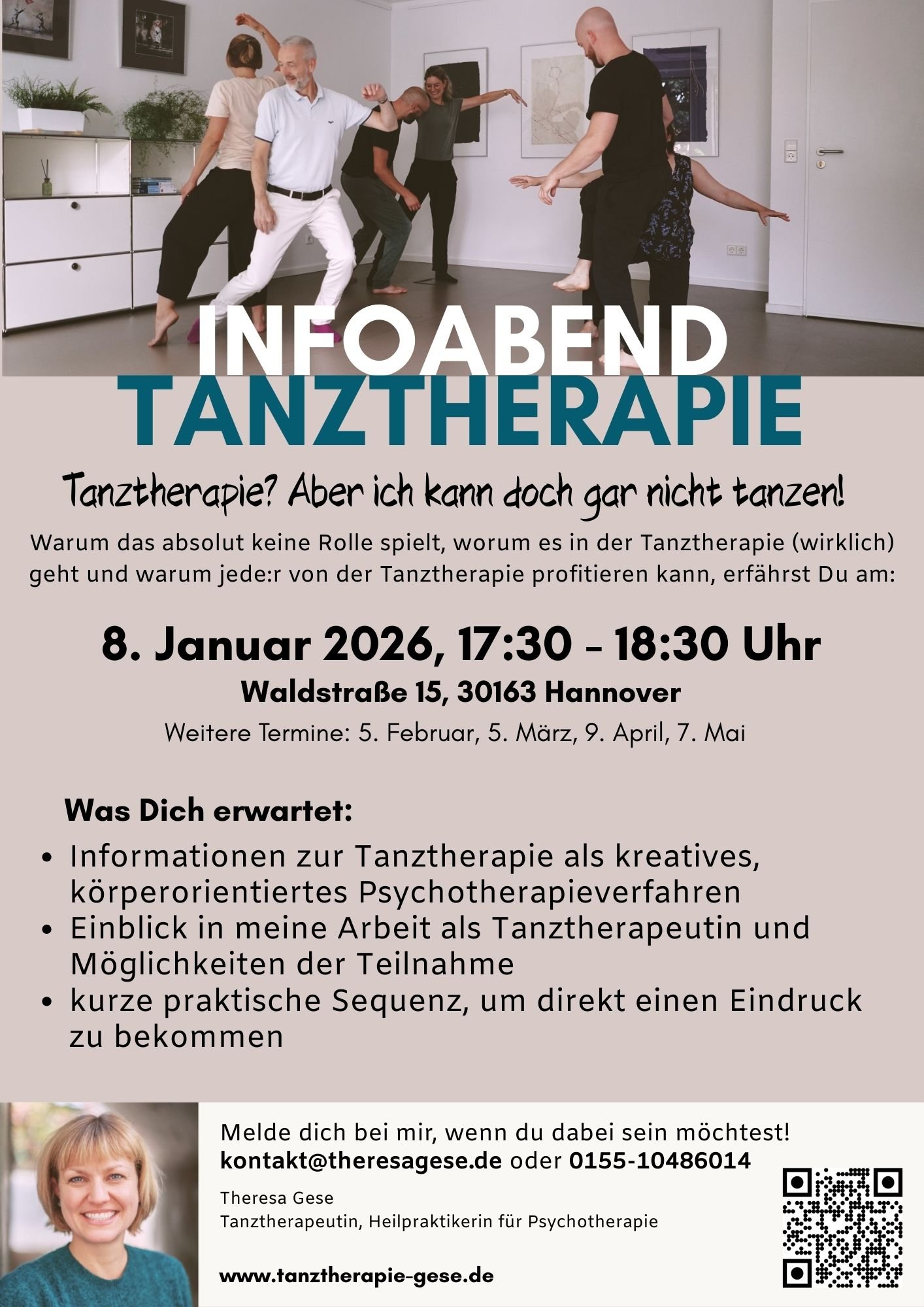 Tanztherapie und Psychotherapie mit Theresa Gese in Hannover