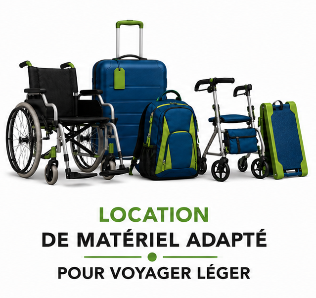 Location de matériel adapté pour voyage léger