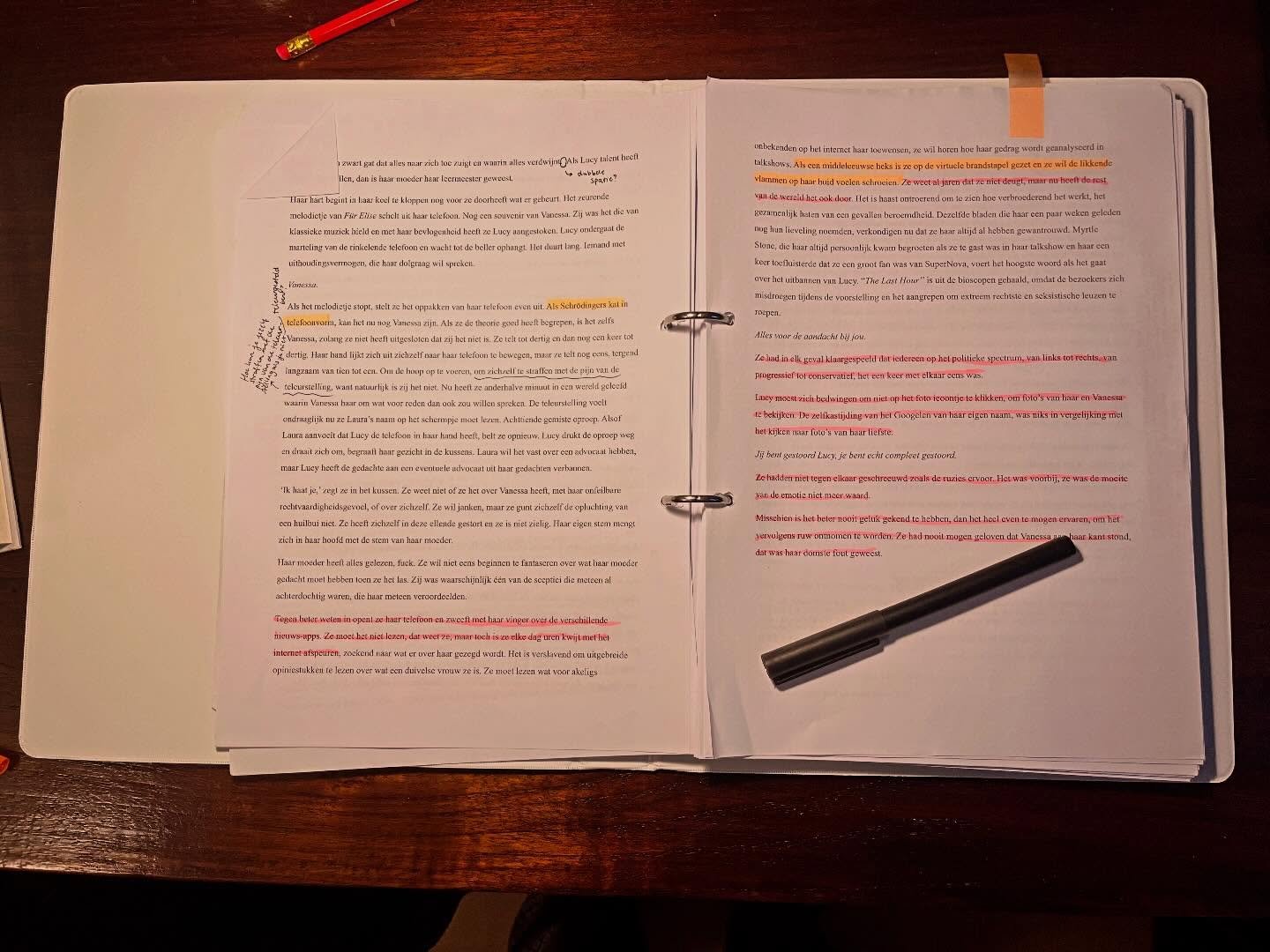 Het schrijven van een eerste versie van je manuscript is spannend, leuk, inspirerend, soms frustrerend, verwarrend en leerzaam.

Een eerste versie hoeft nog niets te zijn.
Het is het vertellen van het verhaal aan jezelf.
Je hoeft nog niet bezig te zi