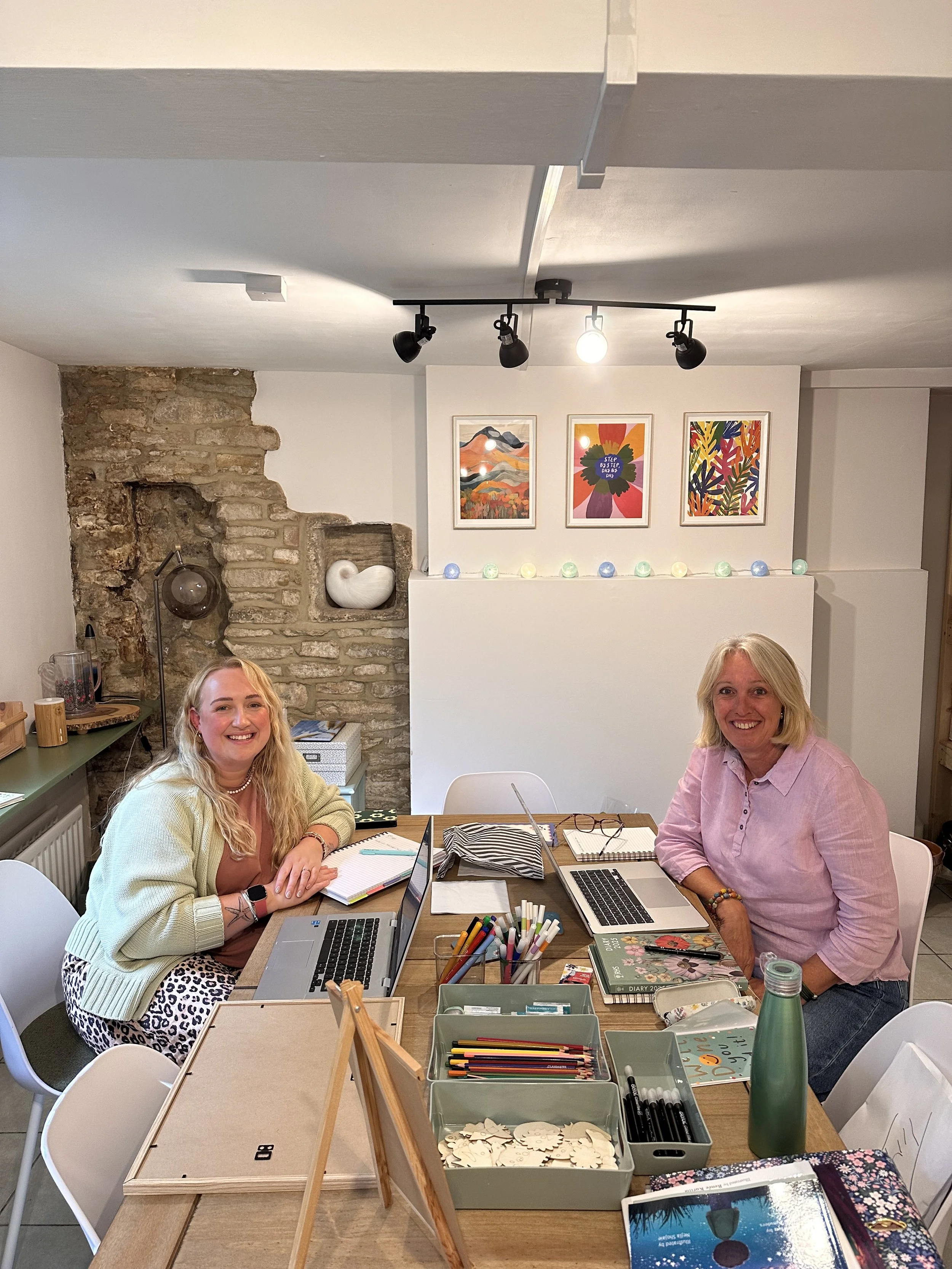 Hannah and Ali enjoying their planning sessions!