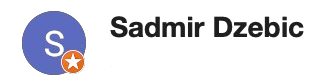 Logo with blue circle featuring white 'S' and small orange circle with white 'D', followed by stylized text.