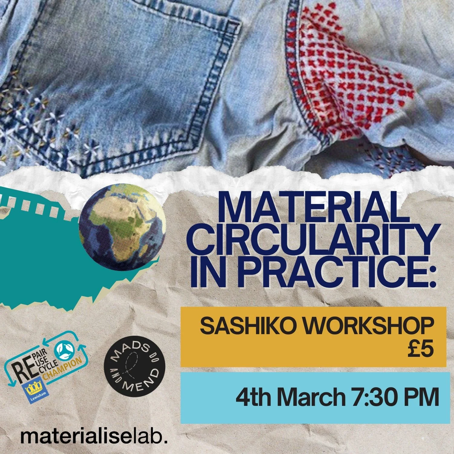 Material Circularity in Practice: Sashiko Mending Workshop