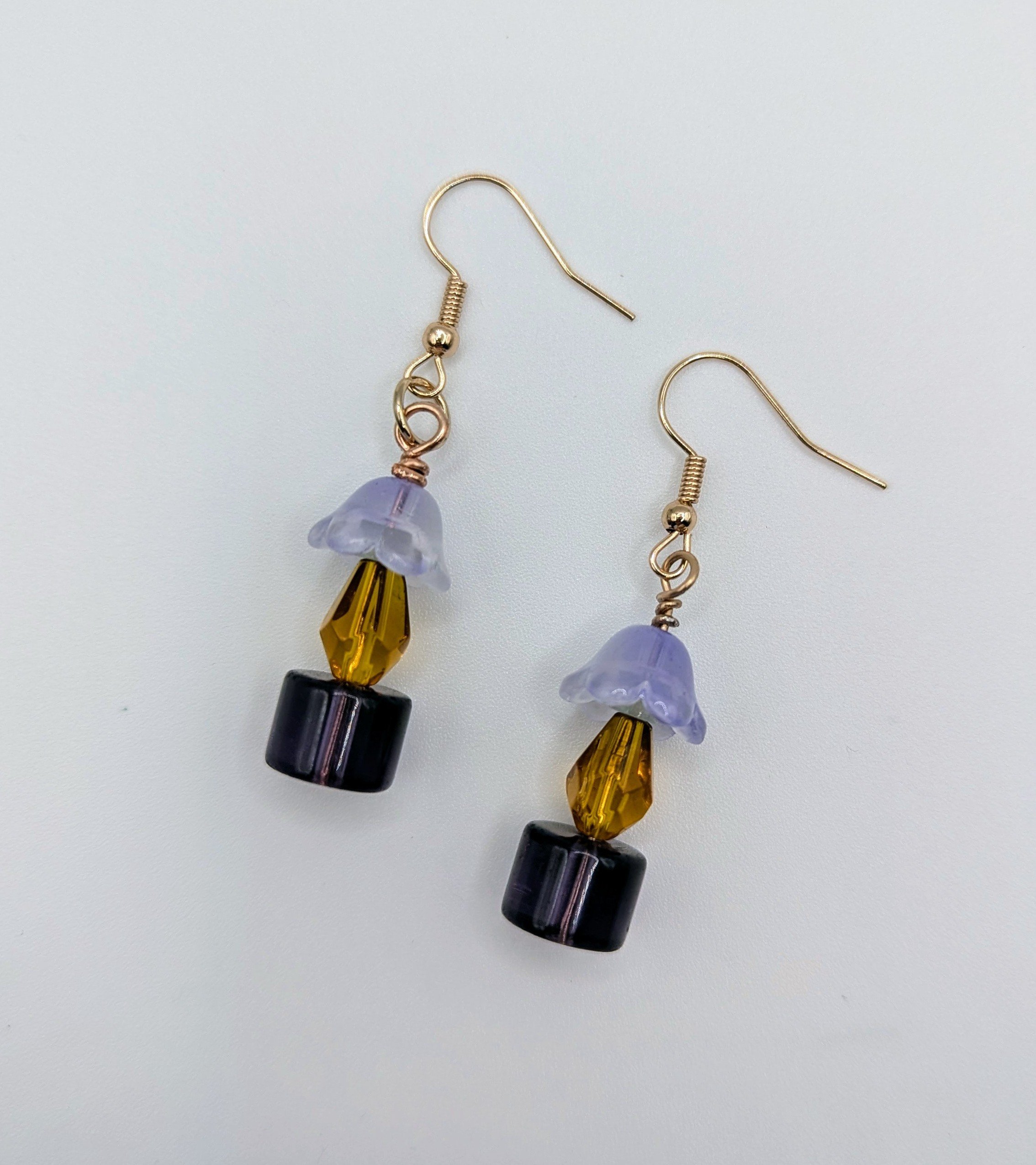 Charming Purple Pastel Mushroom Earrings