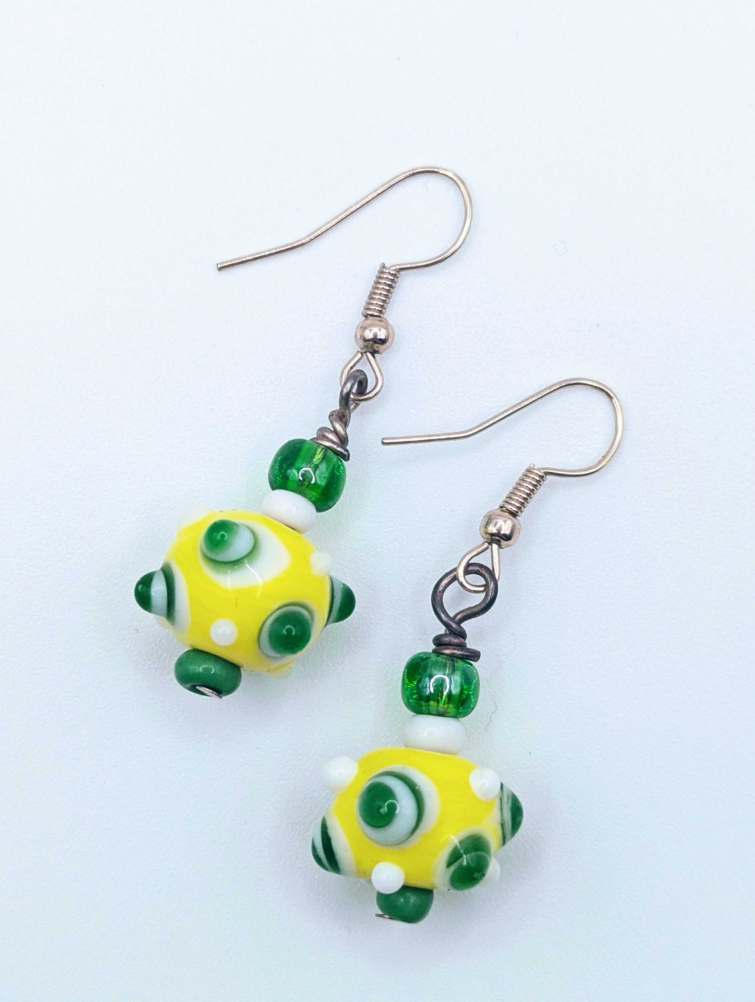Vibrant Gobstopper Glass Earrings