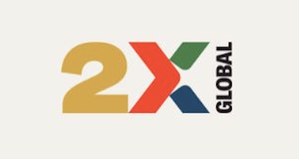 2X Global logo with stylized number 2 and colorful X