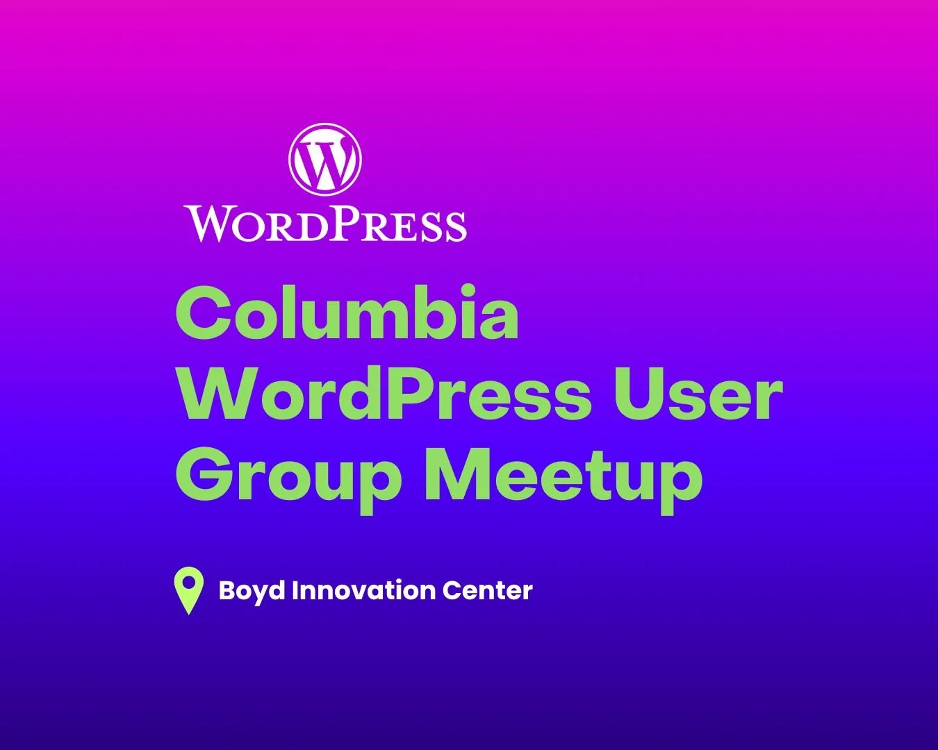 Columbia WordPress December Meetup