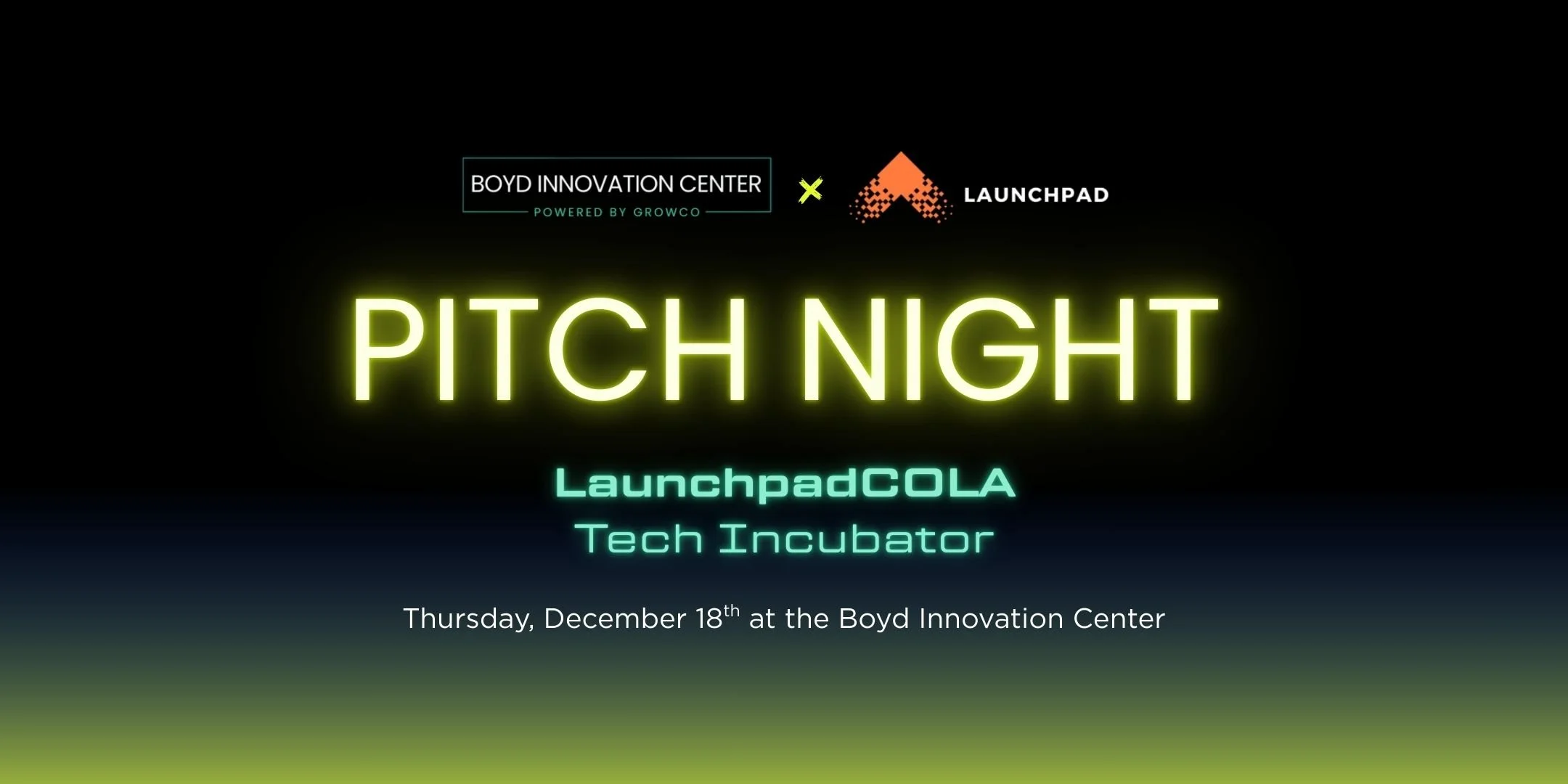 Press Release: Boyd Innovation Center to showcase Tech Entrepreneurs at Launchpad COLA Pitch Night in Five Points