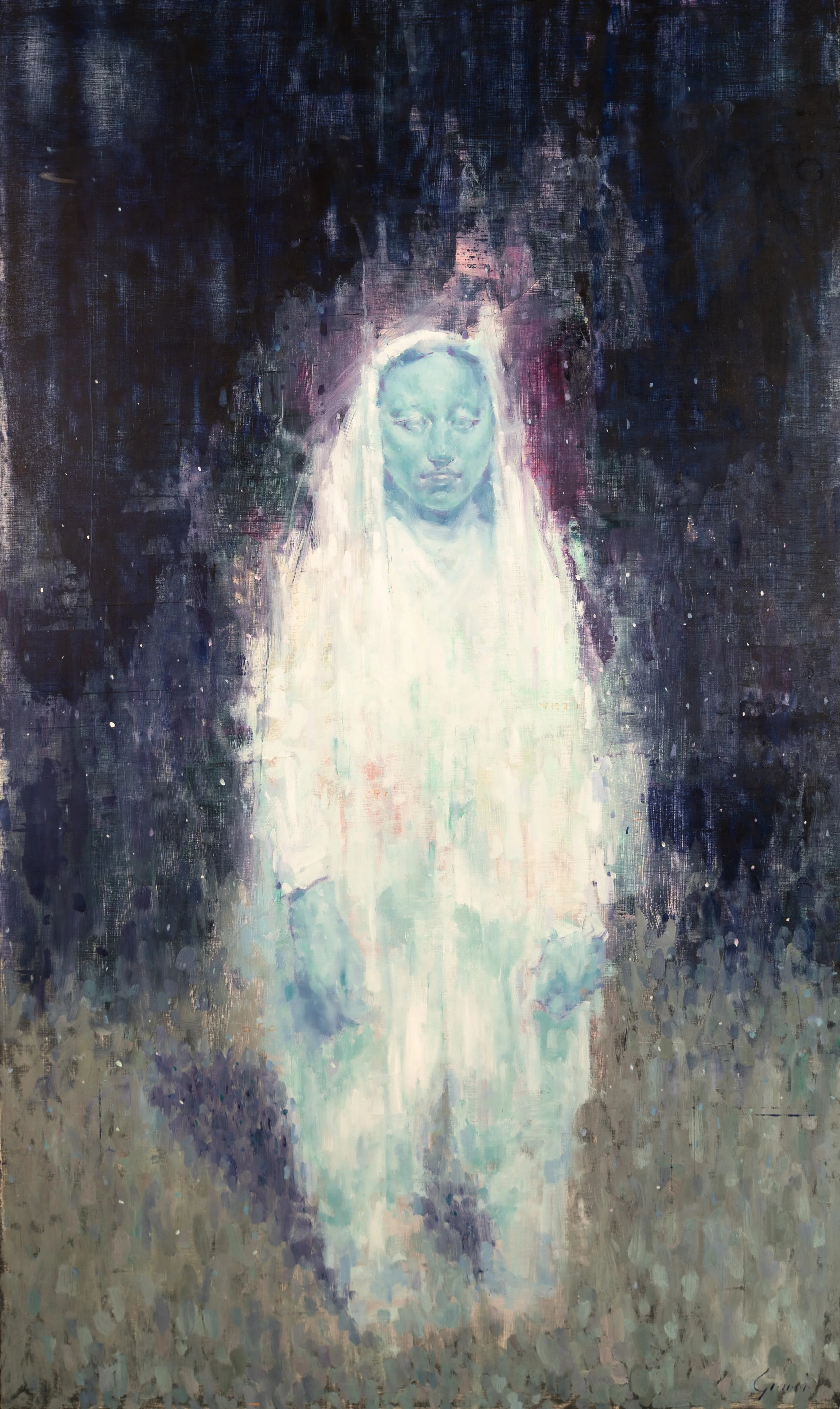From Somewhere - Not Frome Here, 2026. Oil on wood - 54 x 94 cm