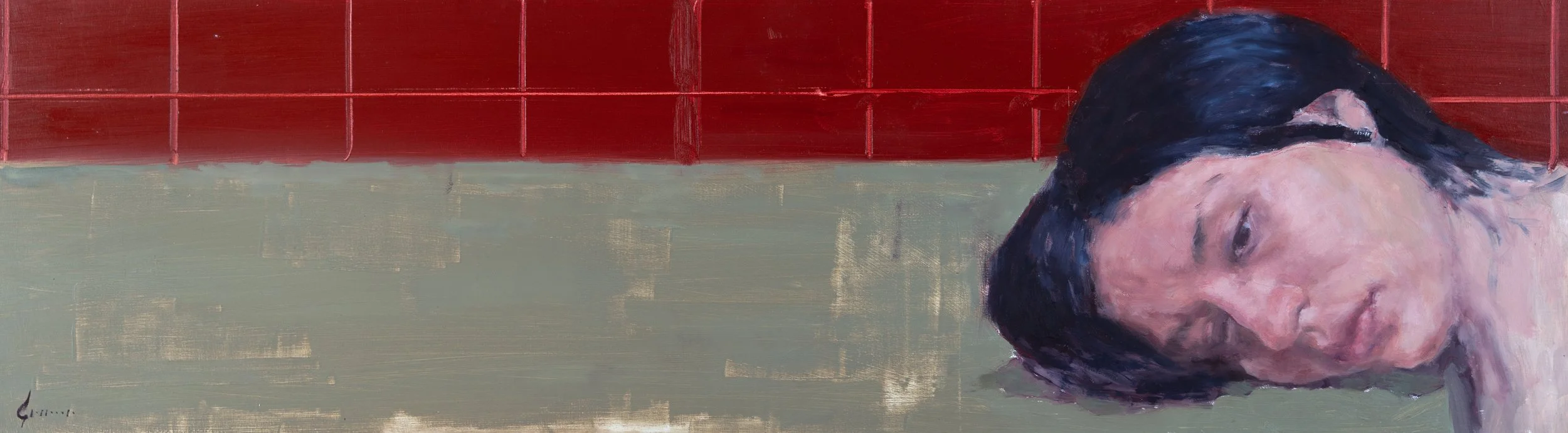 Dagdromen, 2026. Oil on wood - 77 x 22 cm