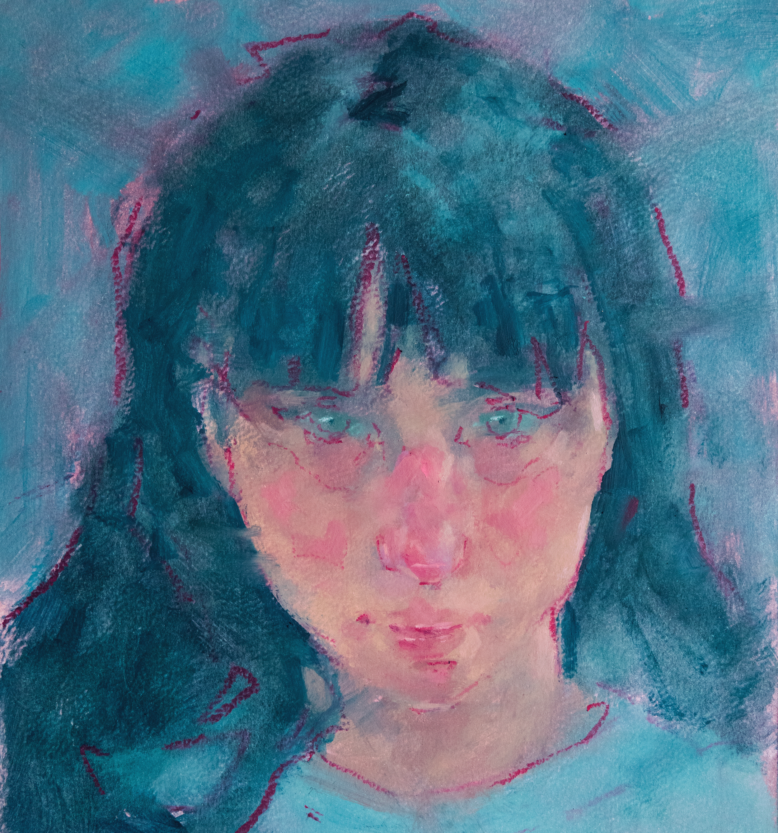 Haze, 2025. Oil on paper - 21 x 30 cm