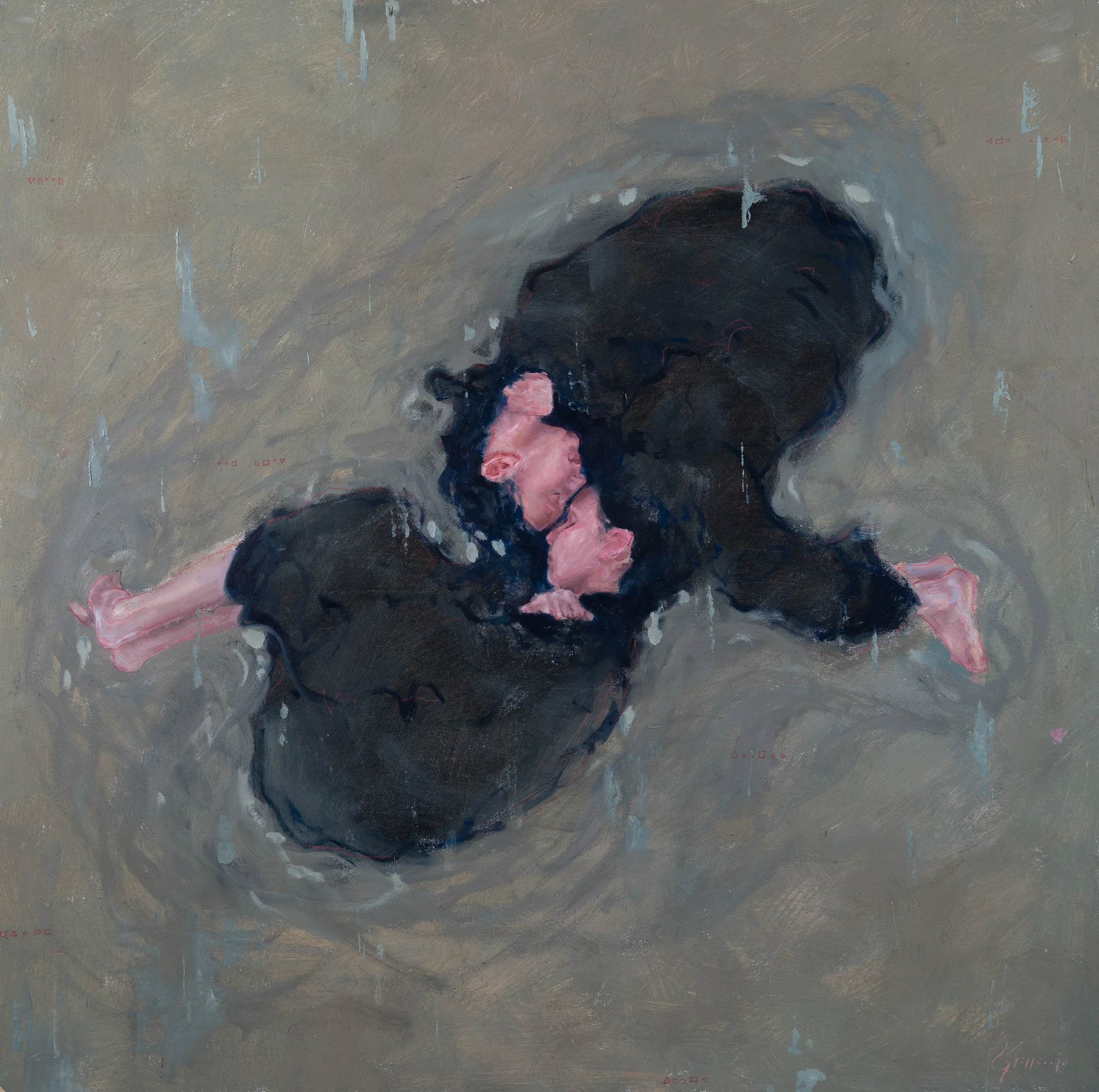 Geborgenheid, 2026. Oil on hardboard - 66 x 66 cm