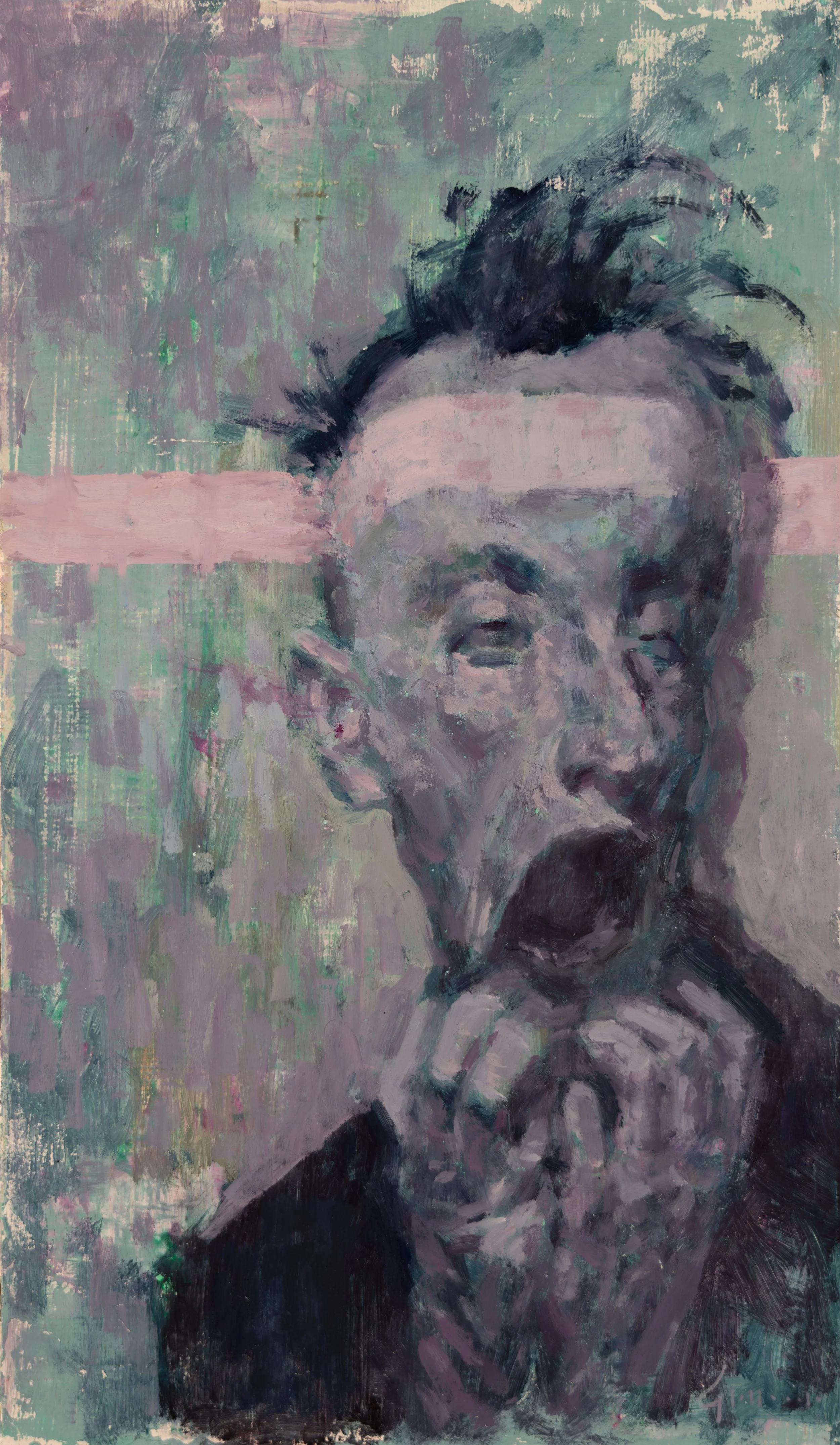 Disturbing III, 2026. Oil on hardboard - 23 x 39 cm