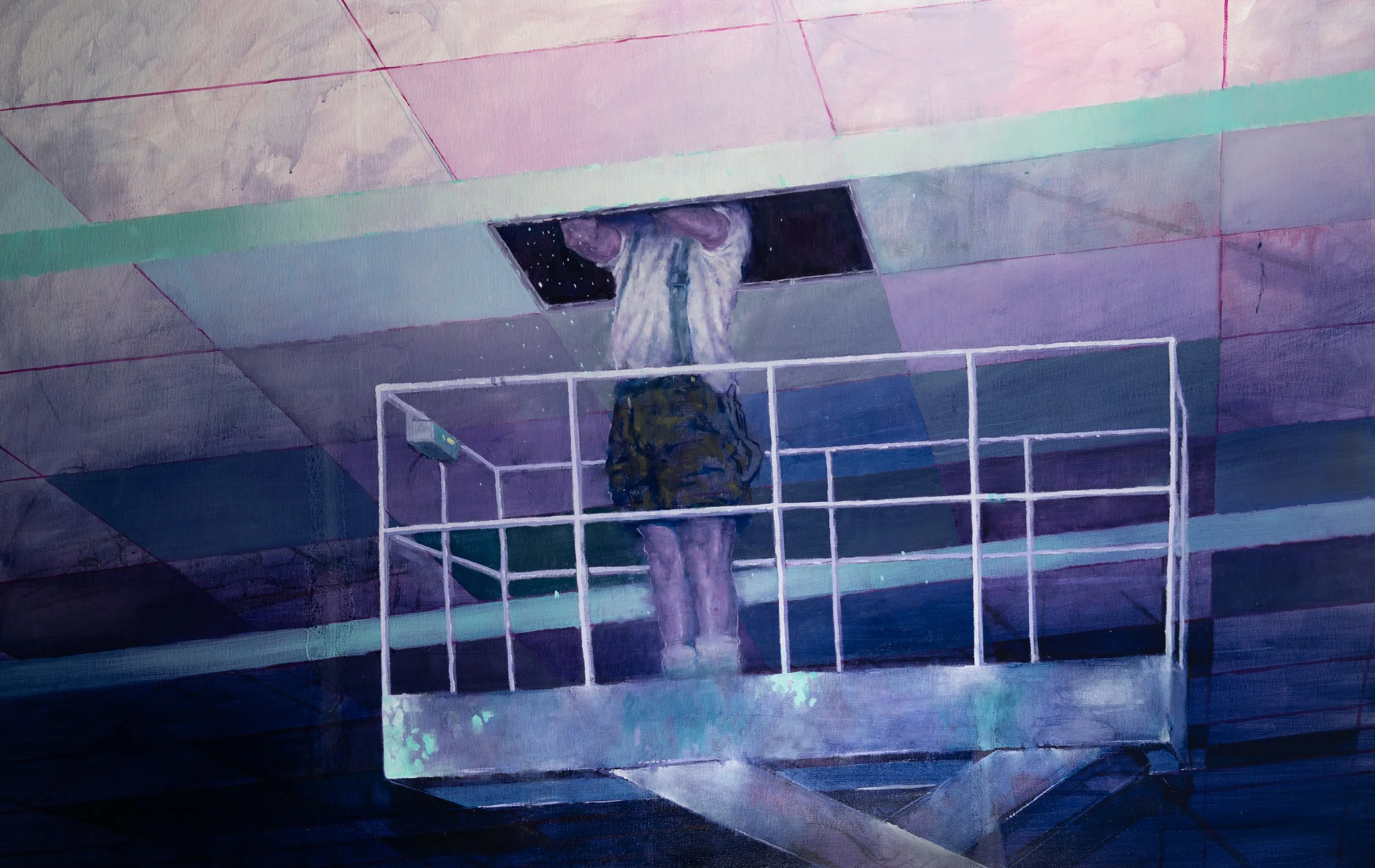 Stargazing, 2026. Oil on canvas - 140 x 90 cm