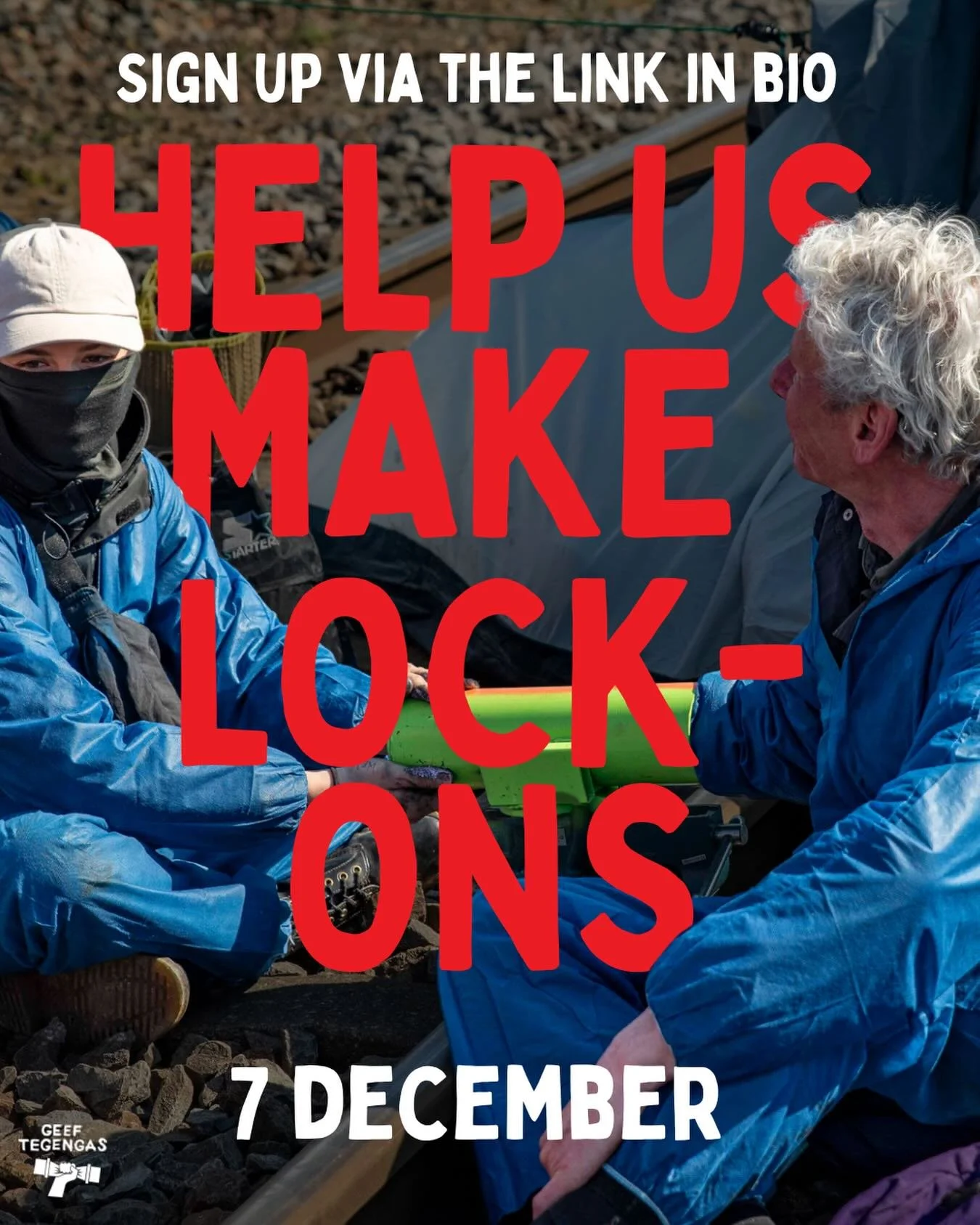 JOIN US IN MAKING LOCK-ONS

📆Help us make lock-ons on 7 December from 10:00-16:00!

📍Location will be shared after sign-up

🍲Lunch will be provided&nbsp;

Come hang out with us and help build some important gear for our next action!