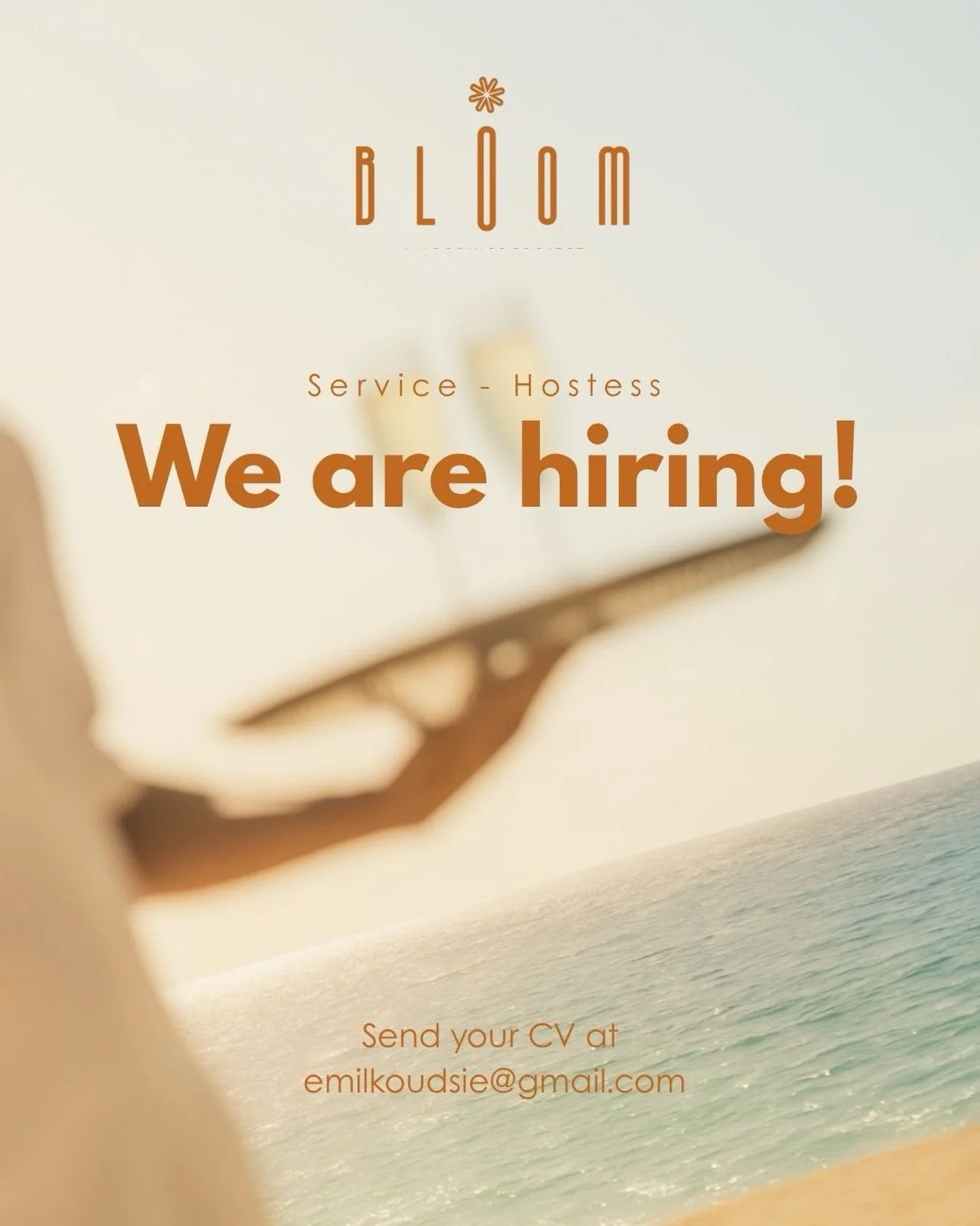We are hiring!

Send your CV at
emilkoudsie@gmail.com

🌸 We are hiring! 🌸

&Tau;&omicron; Bloom &epsilon;&tau;&omicron;&iota;&mu;ά&zeta;&epsilon;&tau;&alpha;&iota; &alpha;&nu;&alpha;&zeta;&eta;&tau;ά &nu;έ&alpha; &mu;έ&lambda;&eta; &gamma;&iota;&al