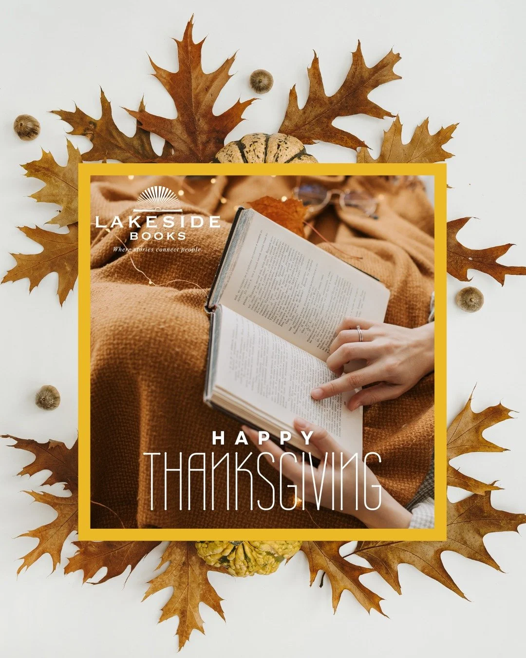 Happy Thanksgiving from Lakeside Books! 🧡🍂

Today we&rsquo;re feeling especially grateful for our wonderful community of readers. We hope your day is filled with gratitude, warmth, and cherished moments whether you&rsquo;re gathered with loved ones