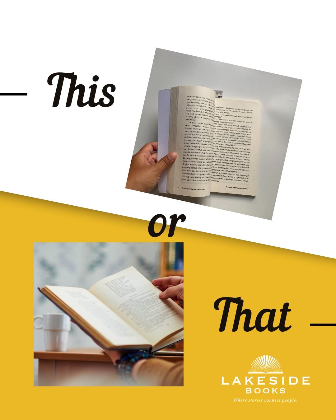 Choose and tell us your favorites in the comments!

#ThisOrThat #BookLovers #CozyVibes #CommunityCorner