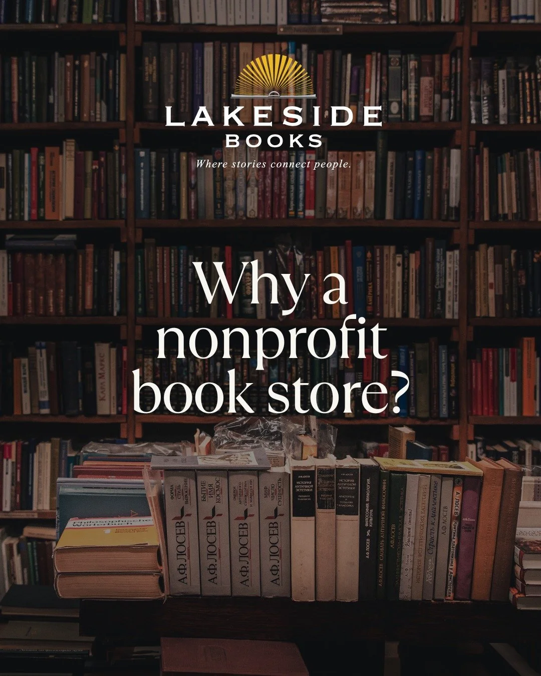 A nonprofit community bookstore isn&rsquo;t just a place to buy books but rather a hub for connection, learning, and creativity. 

Every event, every cozy corner, every story shared supports local readers and strengthens our community. That&rsquo;s w