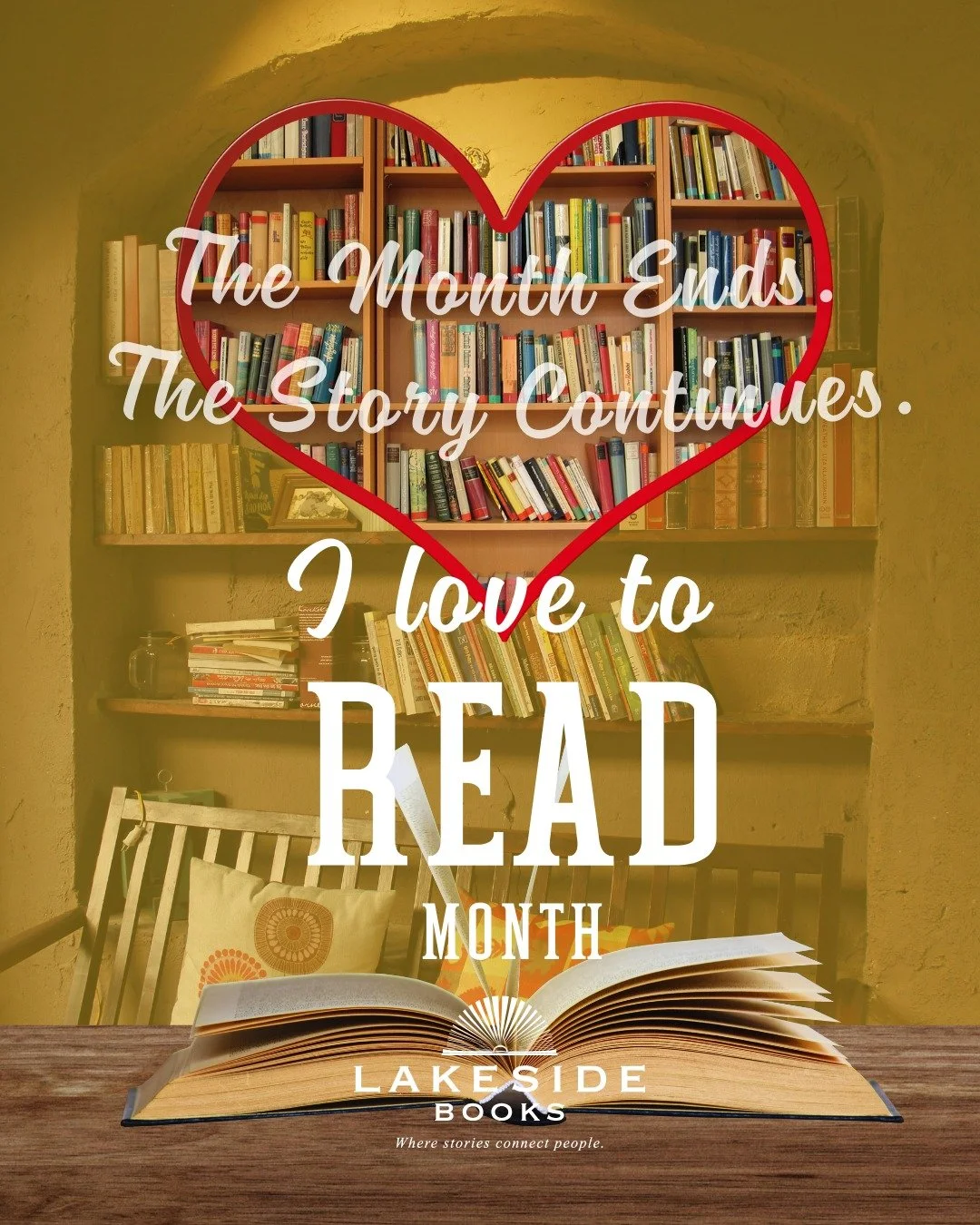 I Love to Read Month may be ending but our love for books and community never does. Thank you for being part of the Lakeside Books story, every visit, share, and page turned matters. 💛📚

Share this post and tag someone who should visit Lakeside Boo