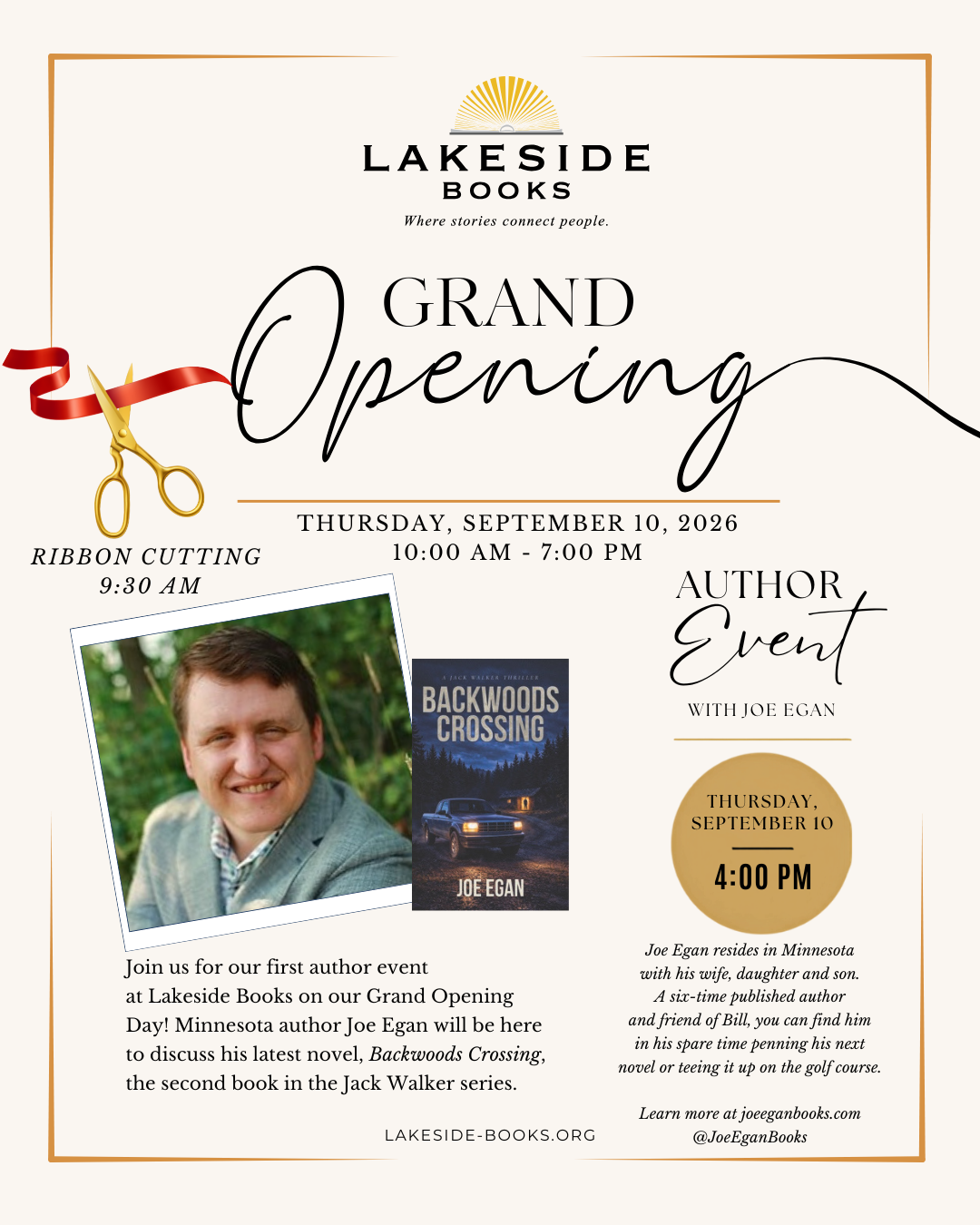 Grand Opening, Ribbon Cutting, &amp; First Author Event! 