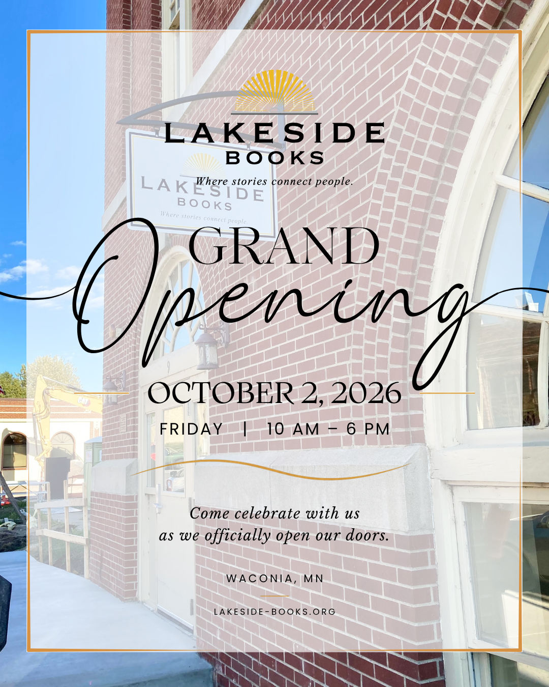 Grand Opening TOMORROW! Friday October 2nd!