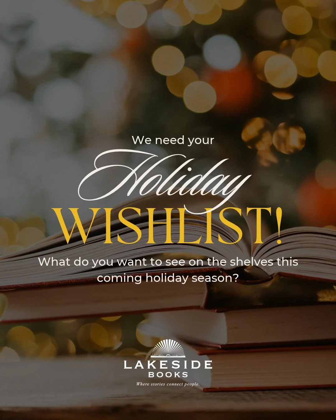 🎄📚 If you could fill one shelf with holiday books, what would be on it?

The days are getting colder, the cozy reading season is upon us and we&rsquo;re starting to think about all things holiday at Lakeside Books!

We want to know what YOU want to