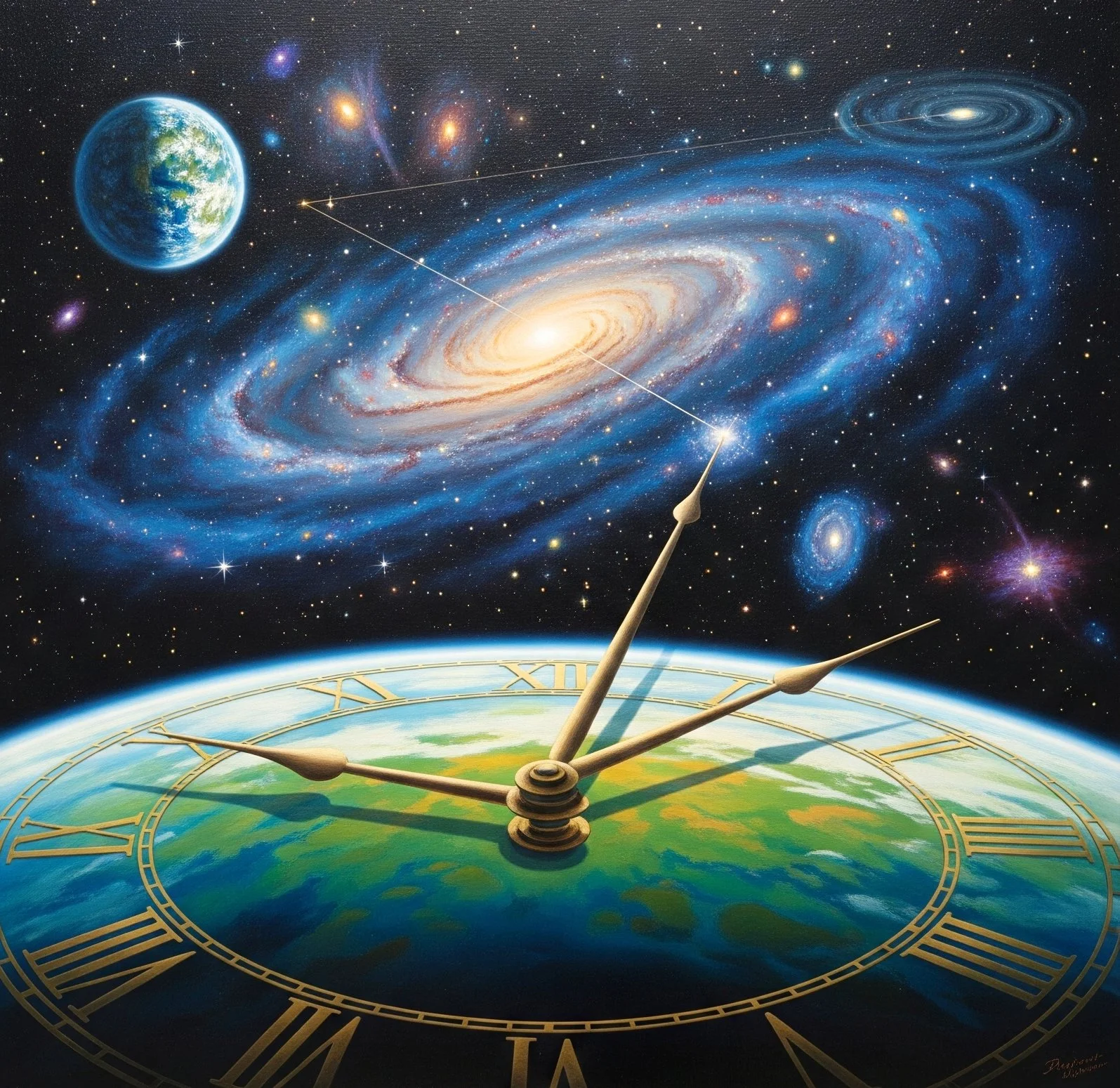 Time from Our Planet to the Edge of the Universe