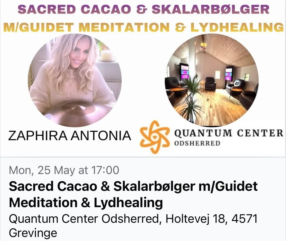 Gl&aelig;der mig til at Guide Meditation, lave Lydhealing &amp; servere Sacred Cacao i Skalarb&oslash;lgernes magiske sk&aelig;r hos Quantum Center Odsherred 🤍🪽 @quantumcenterodsherred