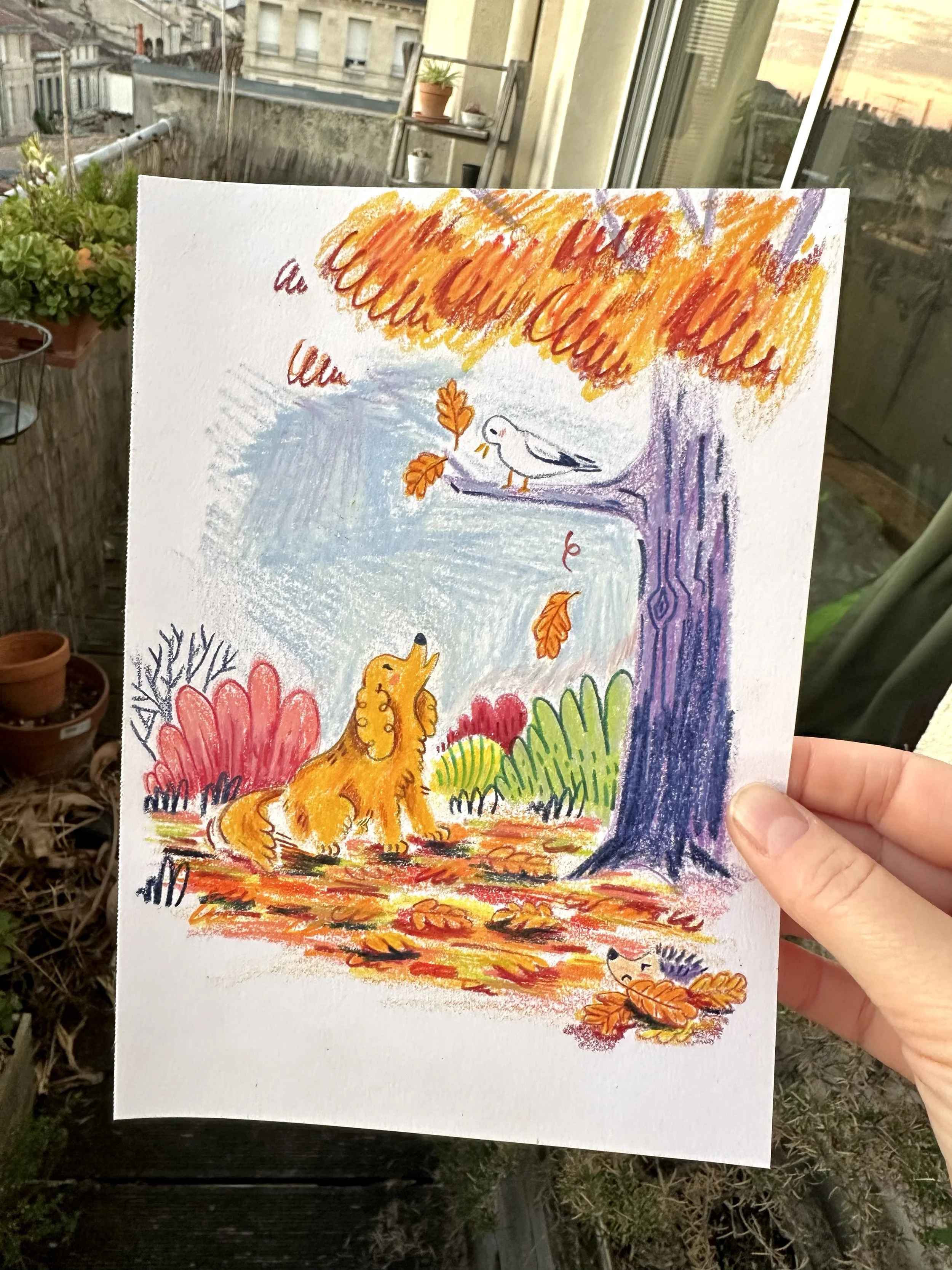 12. Le cocker et la mouette - Inktober 2025