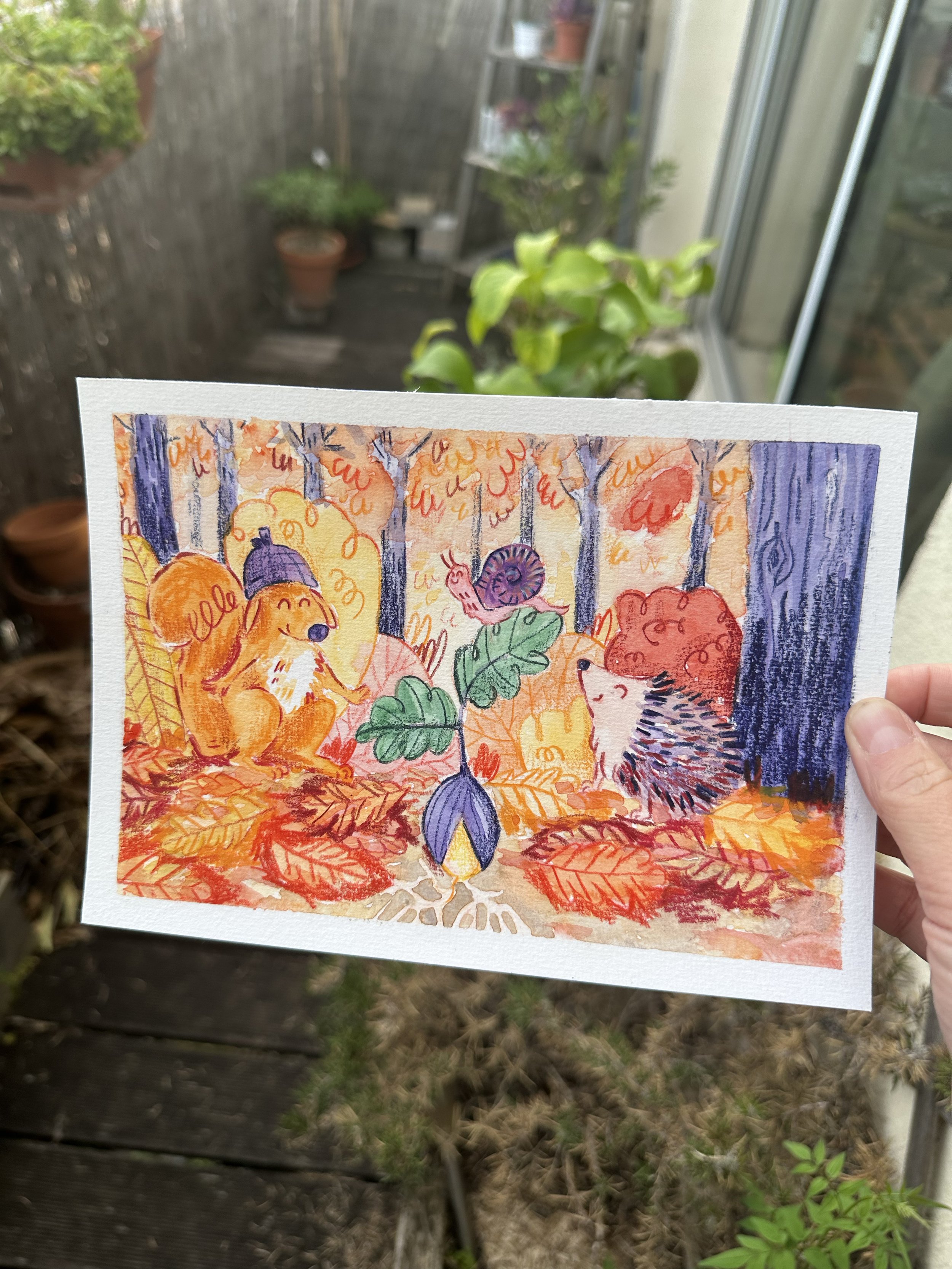 1. L'écureuil et le hérisson - Inktober 2025