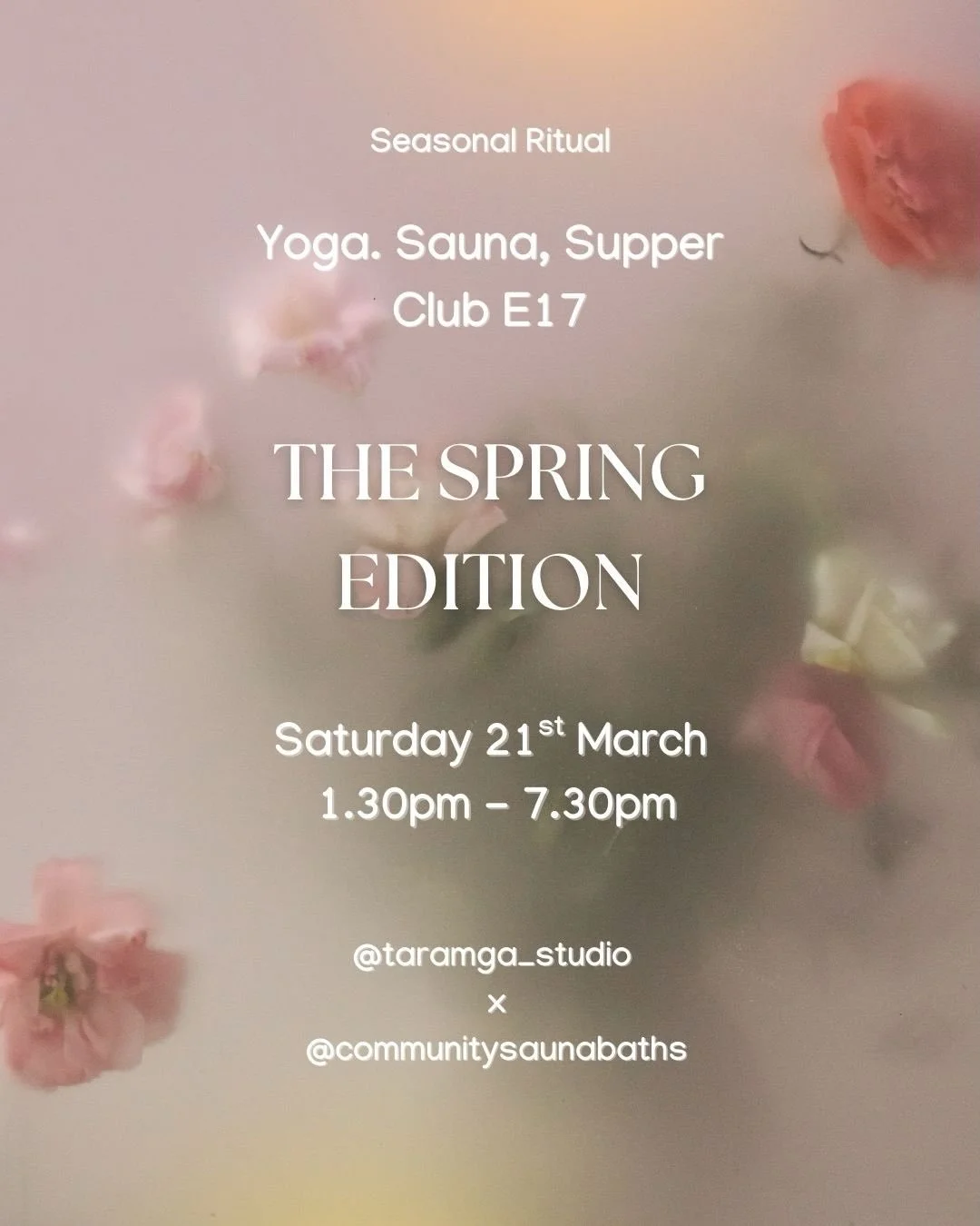 🧡💚Seasonal Rituals 💚🧡

Taramga Studio x Community Sauna Baths
⠀⠀⠀⠀⠀⠀⠀⠀⠀
The spring equinox marks a sacred moment of balance, when day and night stand equal, and the earth begins its steady return toward light. 
⠀⠀⠀⠀⠀⠀⠀⠀⠀
It is a time of transitio