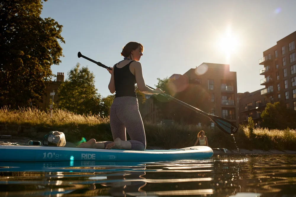 SUP yoga class West Reservoir London