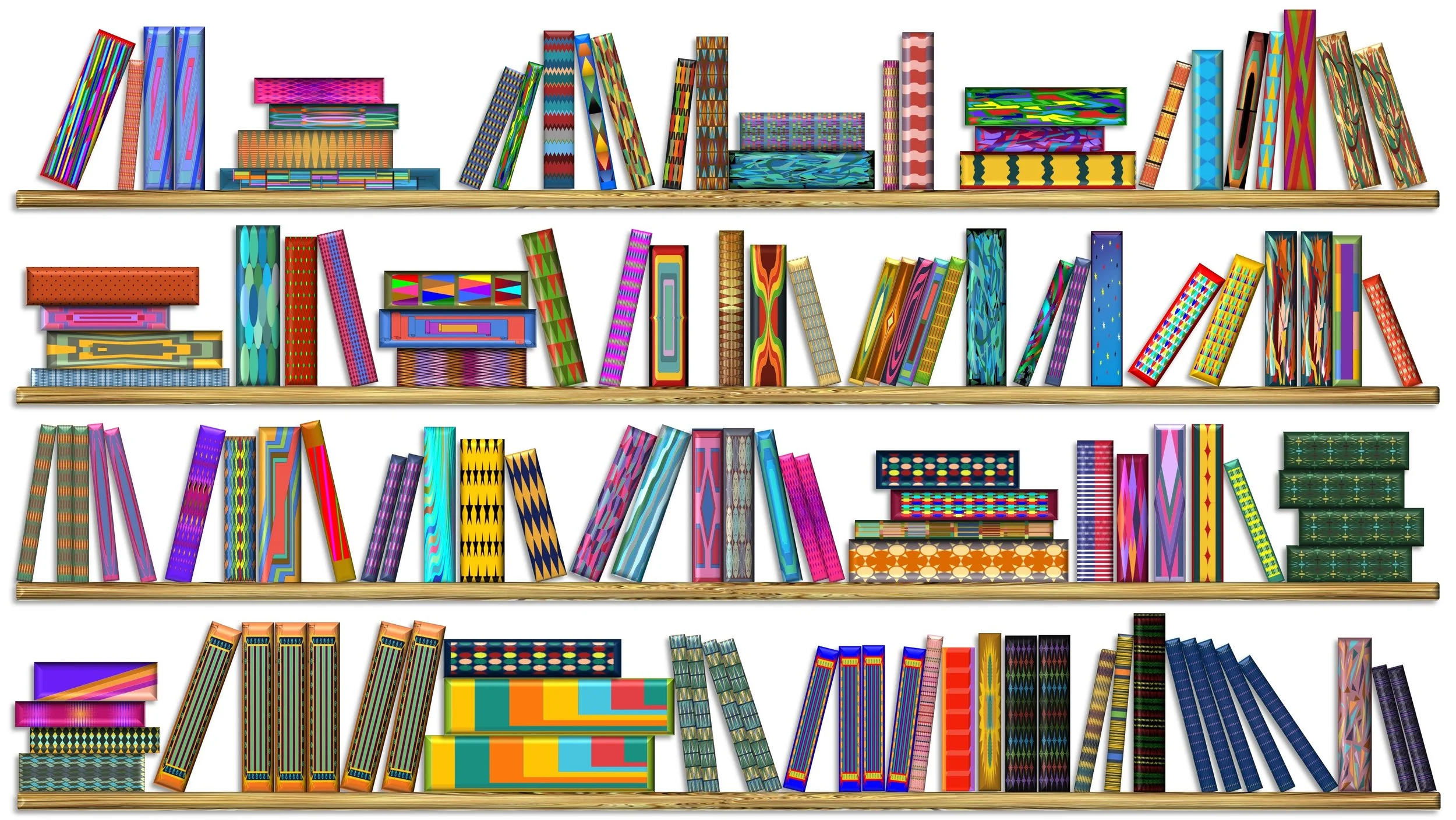 Het beeld van de boekenkast