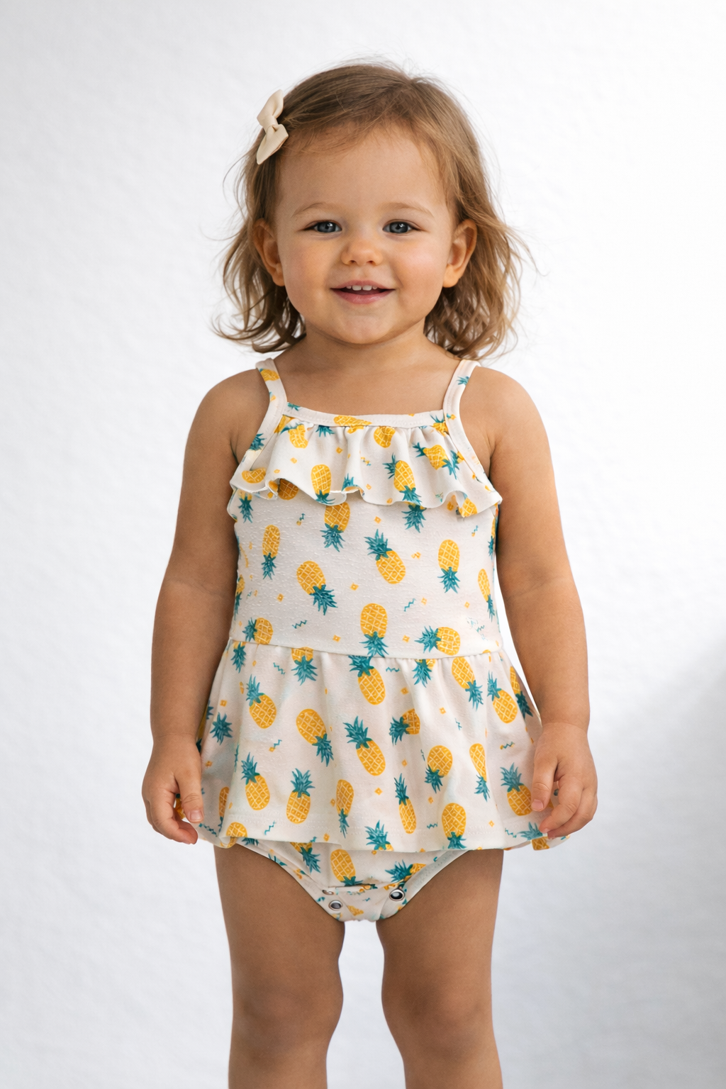 Pineapple Ruffle Tank Onesie with Skirt