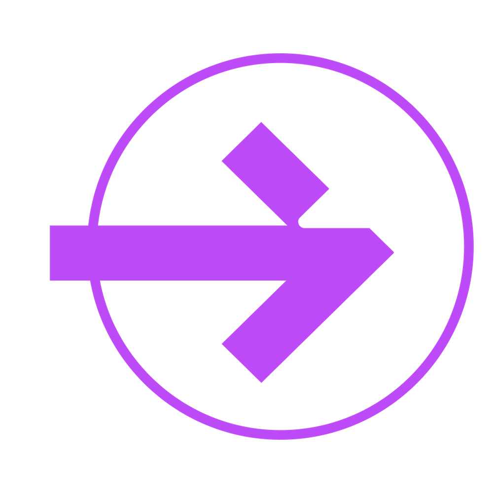 Purple logo of a right-pointing arrow and a right-pointing chevron enclosed in a circle. Smash Delivery