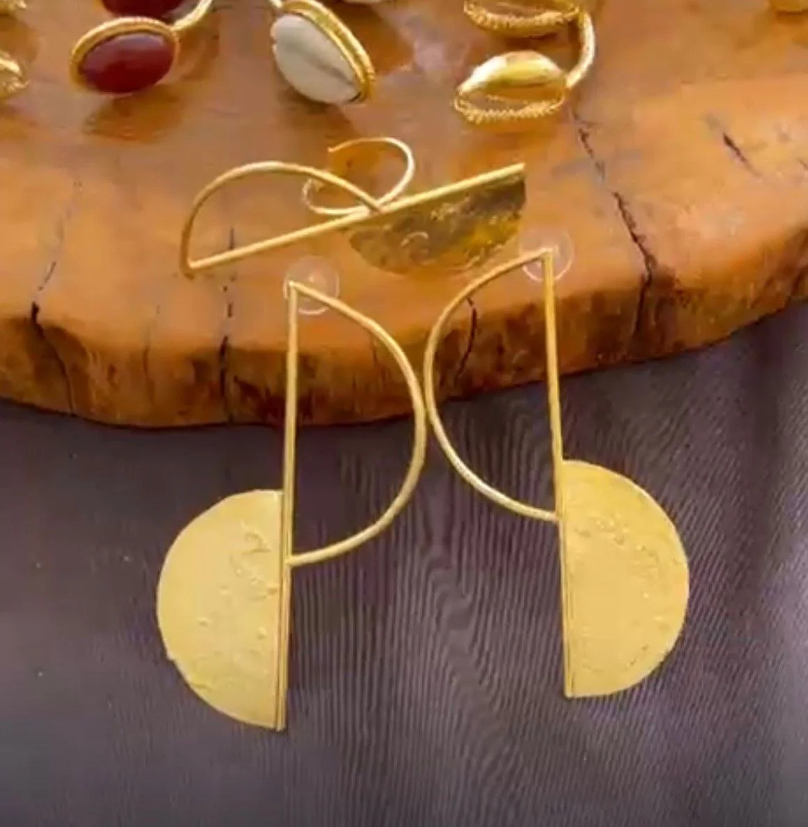 Double Moon Earrings