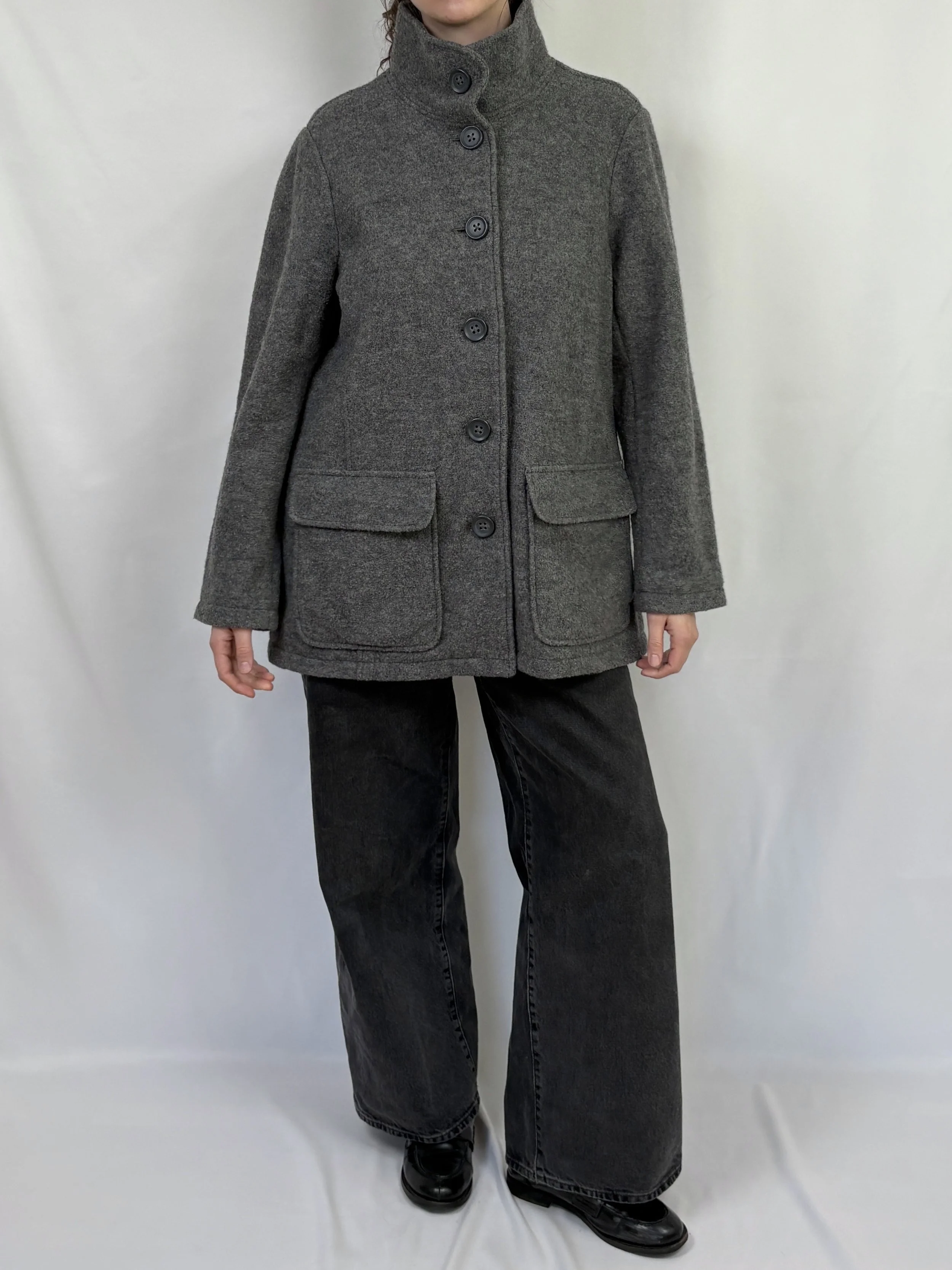 BOILED WOOL COAT