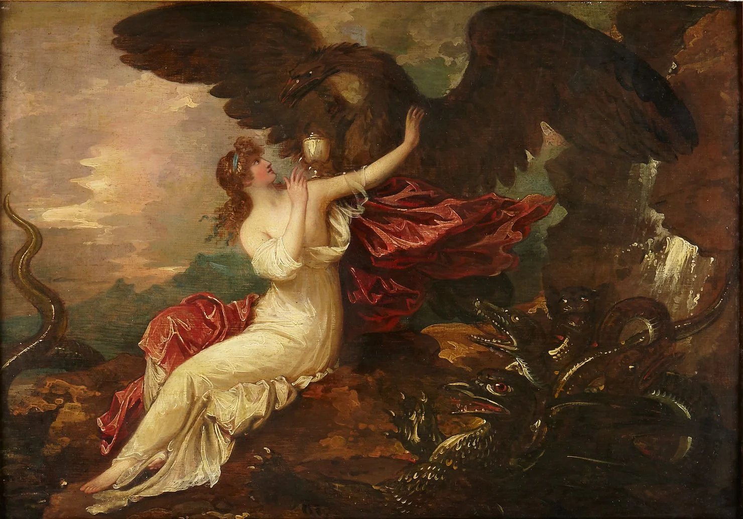 "Eagle Brings Cup to Psyche", Benjamin West (1738 - 1820), Anglo-American