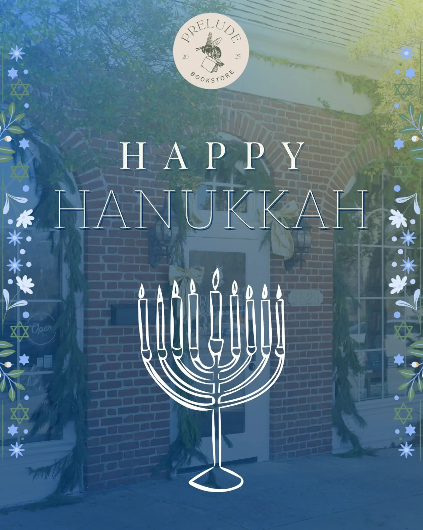 Happy Hanukkah! 🕯️💙 Wishing you eight nights of light, peace, and joy from all of us at Prelude. ✨

#prelude #preludebookstore #dunwoody #dunwoodyga #hanukkah