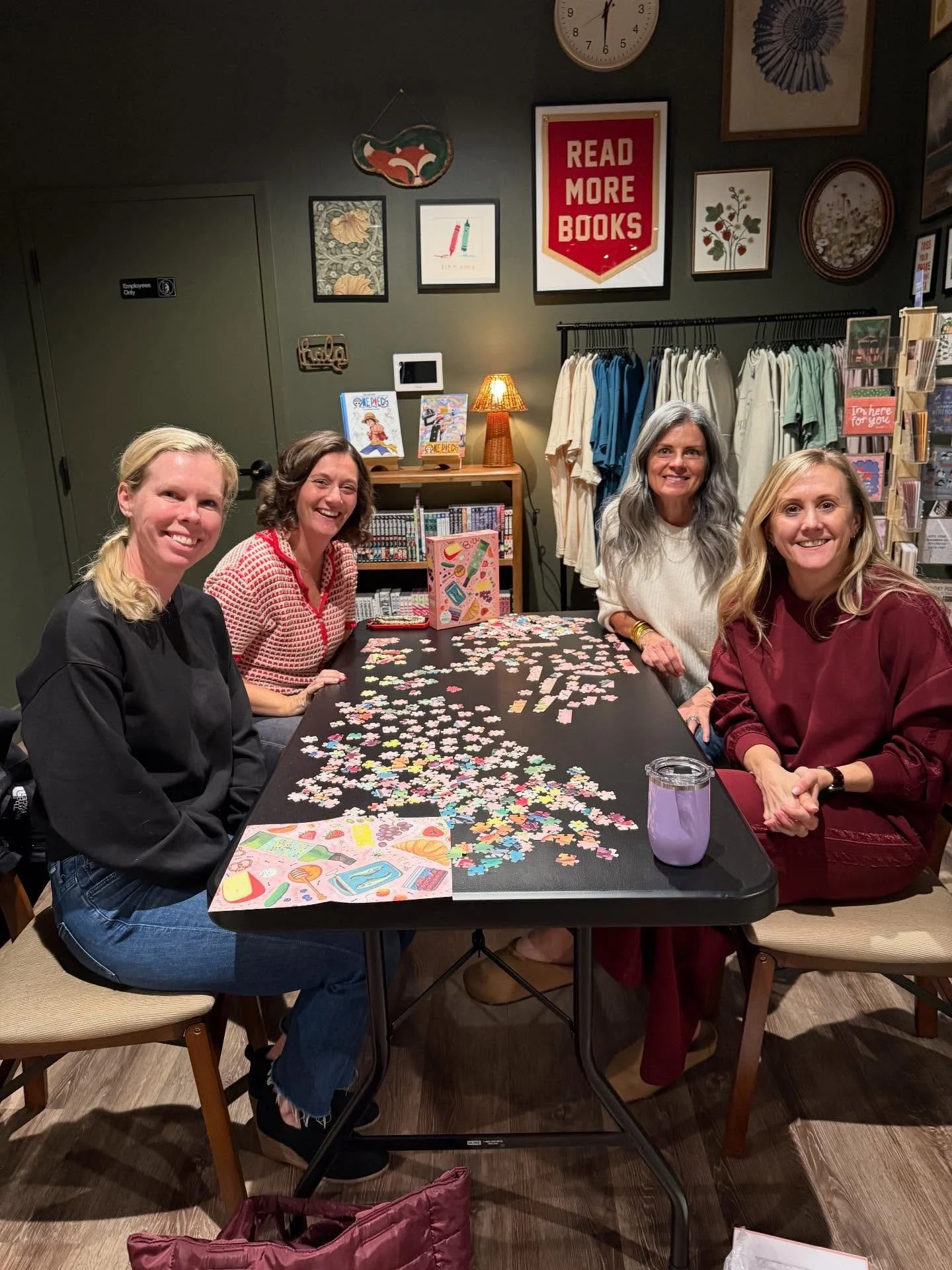 We had an AMAZING time at our first puzzle night!! 🧩 ✨Huge thank you to everyone who came out and made it so fun. Be on the lookout for our next puzzle night later this month!

#prelude #preludebookstore #bookstore #dunwoody #dunwoodyga #atlanta #at