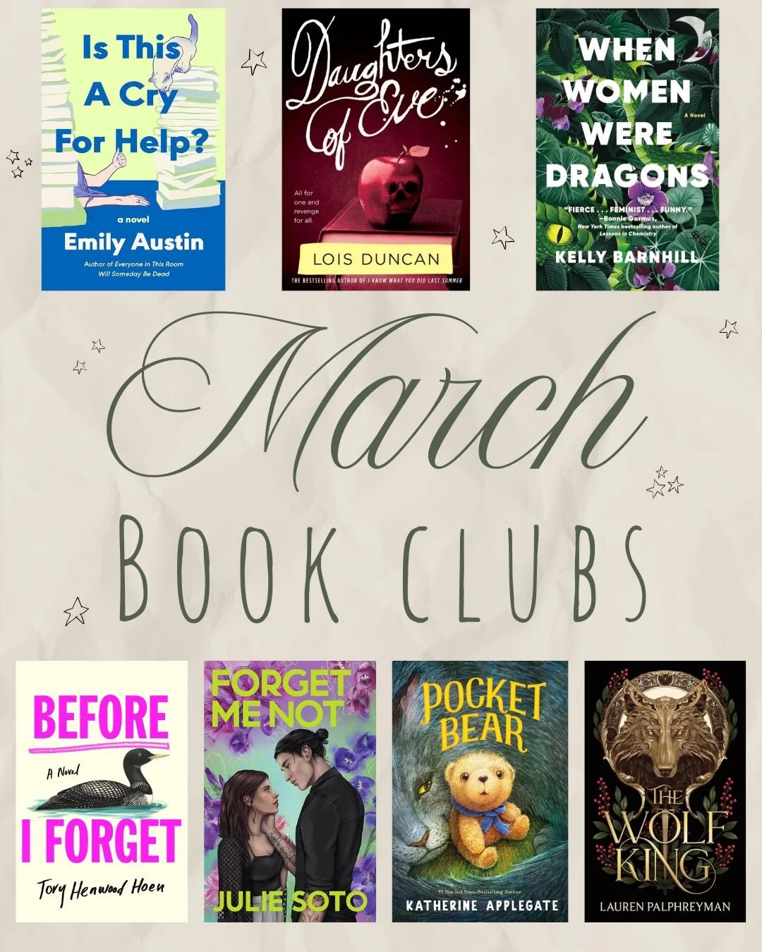 Longer days mean more time to read (that&rsquo;s how it works, right?). 🌞📖 Our March book clubs are ready for you! Which book club are you joining us for this month?

#marchbookclubs #dunwoody #atlanta #indiebookstore #preludebookstore