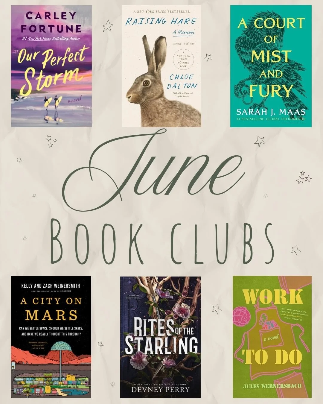 Summer is here and we have some great summer reads for you! ☀️ Whether you&rsquo;re in the mood for fantasy, romance, thought-provoking nonfiction, memoirs, or general fiction, we&rsquo;ve got a book club waiting for you!Which book club are you atten