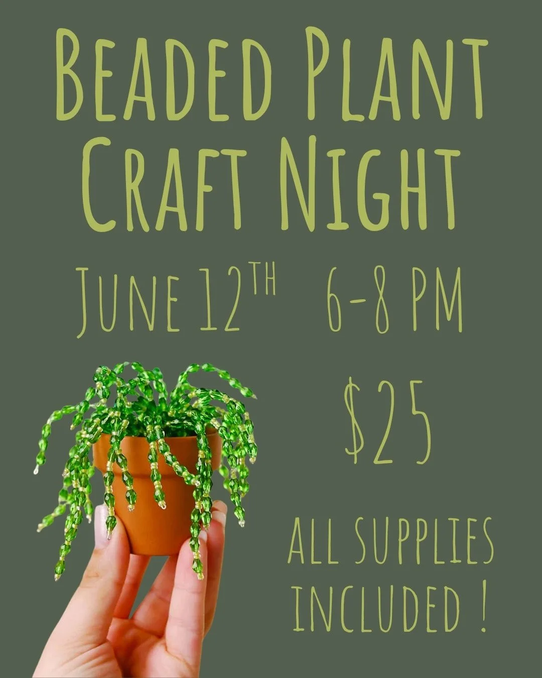 Beaded Plant Craft Night