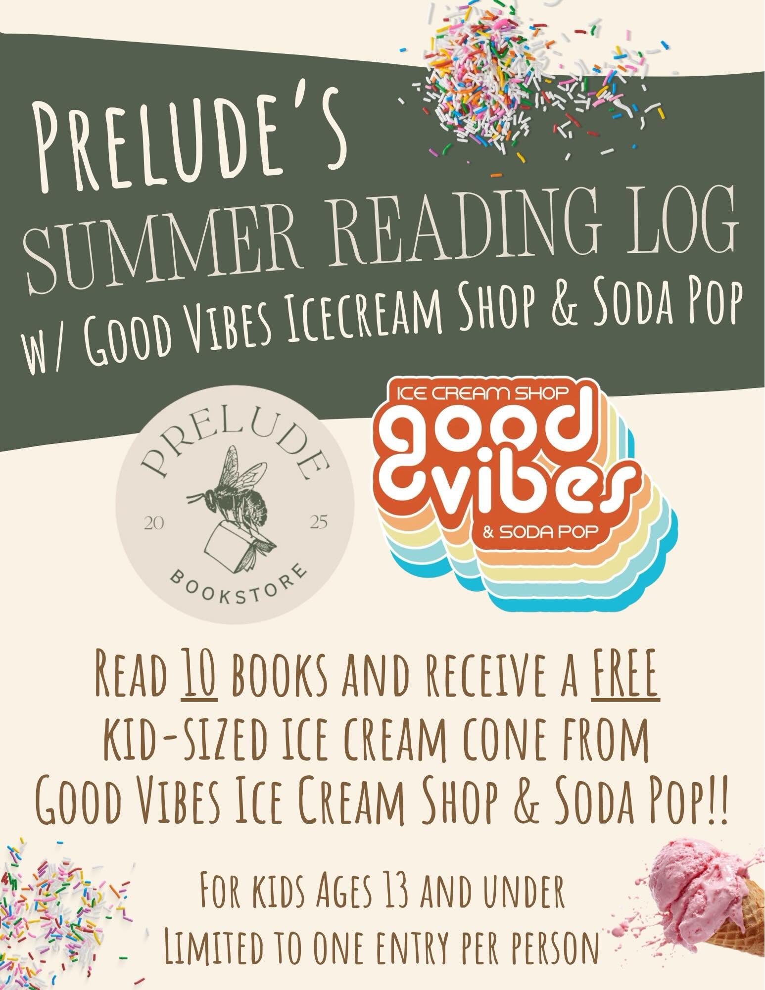 Summer just got a little sweeter!! ☀️ We&rsquo;re excited to partner with Good Vibes Ice Cream Shop &amp; Soda Pop for our Summer Reading Challenge! Kids ages 13 and under will receive a FREE kid-sized ice cream cone after reading 10 books!! 🍦 Swing