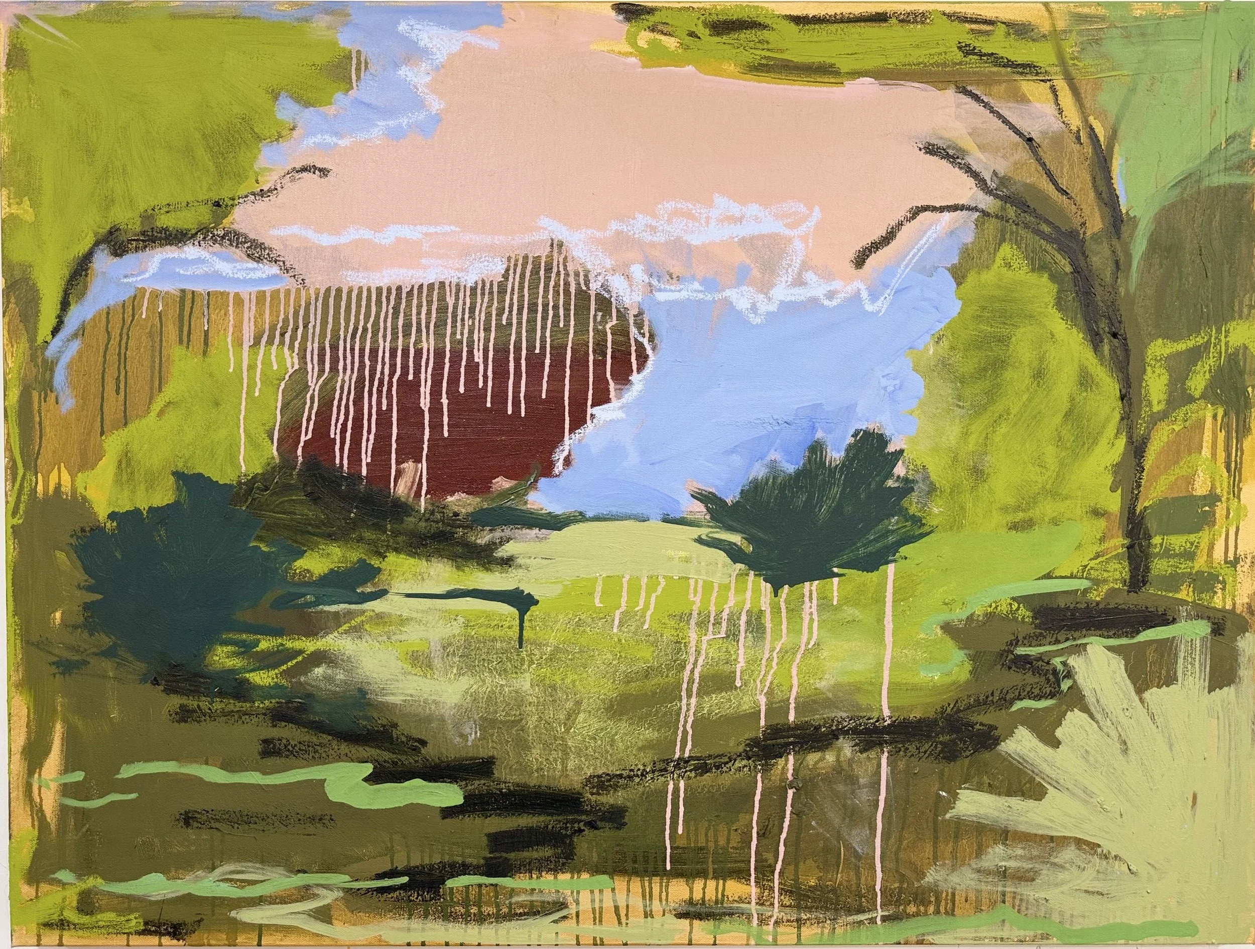 Drought II, 24 x 36, oil and oil stick on canvas