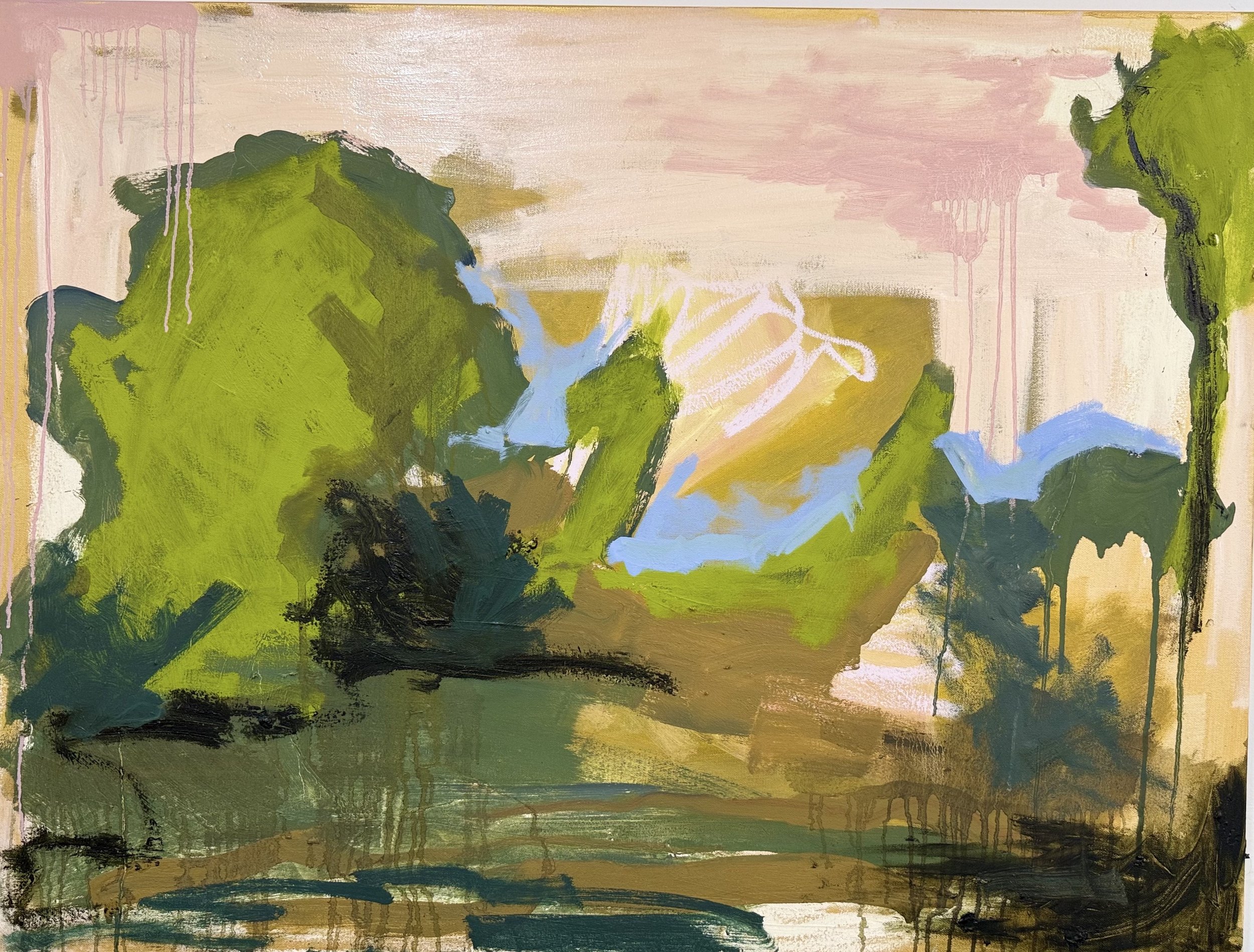 Drought III, 24 x 36, oil and oil stick on canvas