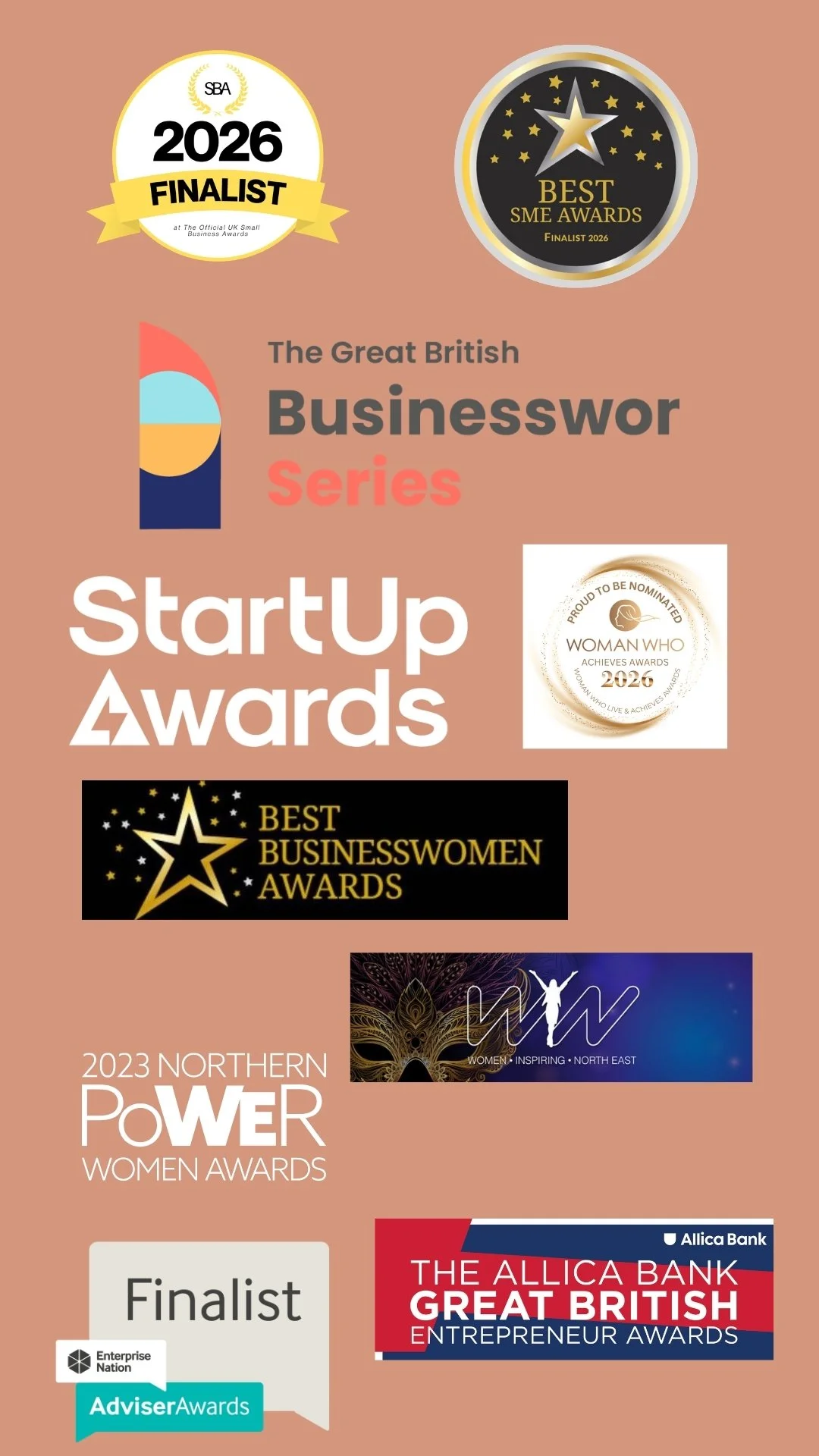 Selection of Logos for our Award nominations