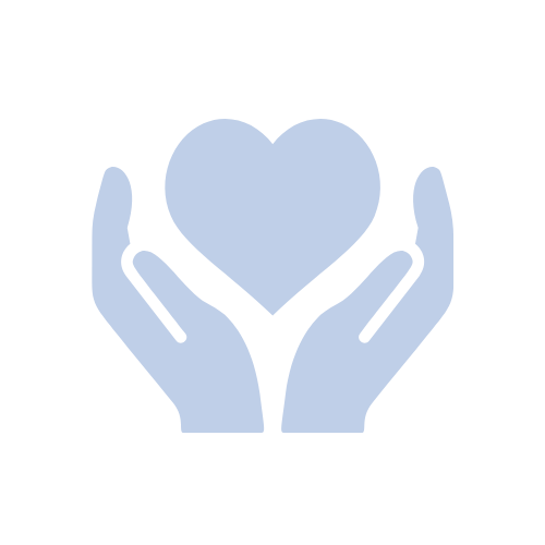 Icon of two hands holding a heart.