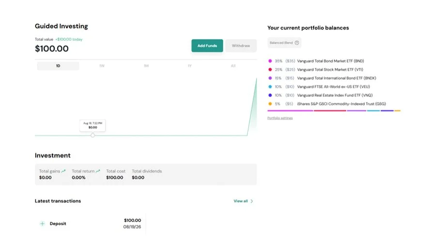 Sample Guided Investing Portfolio