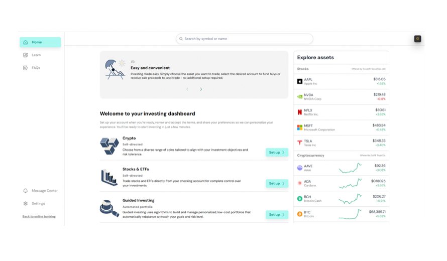 Landing Page Prior to Onboarding